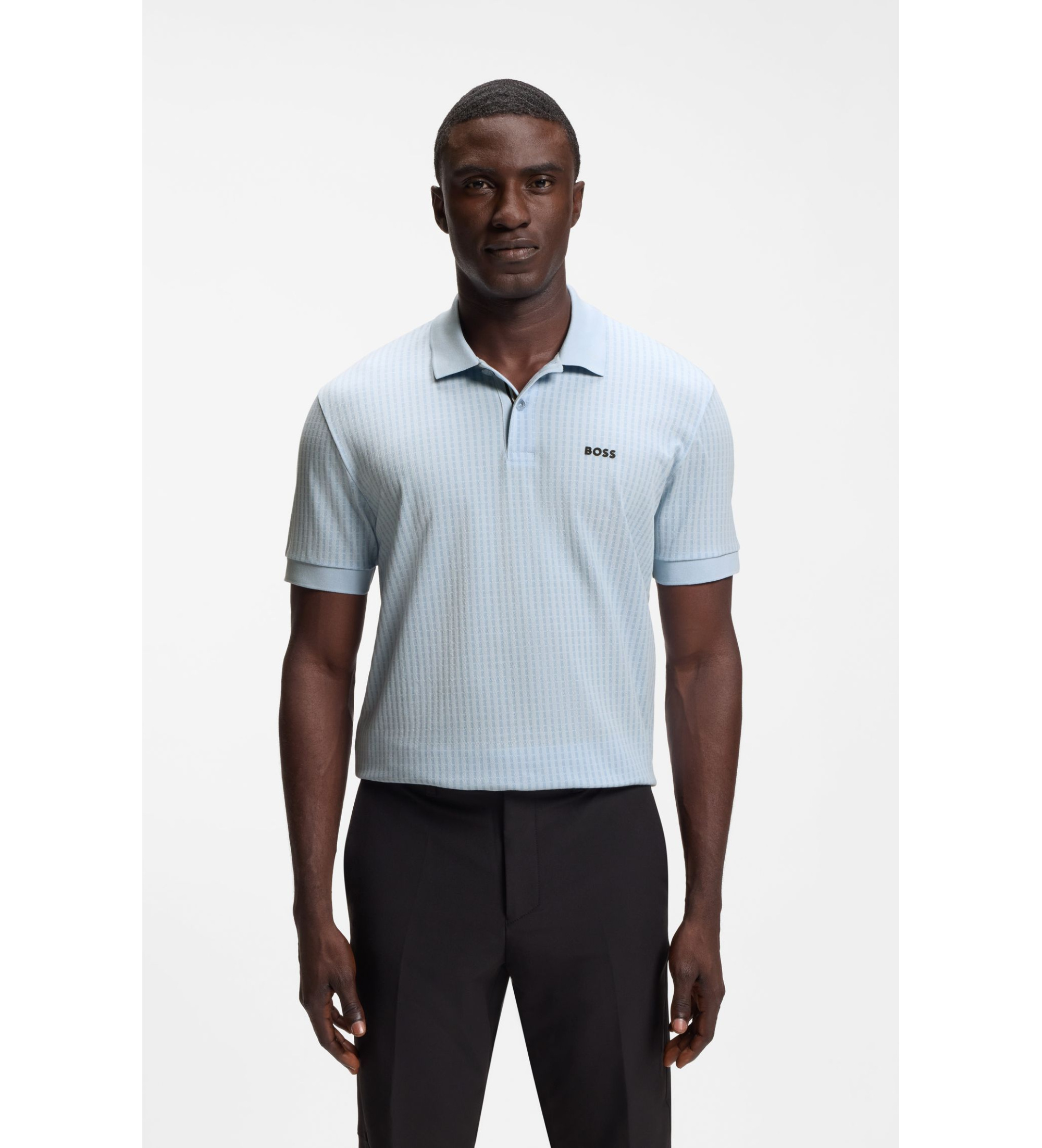 BOSS für Herren. 50559355 Polo Birdie blau (M), Lässig, Baumwolle, Kurzarm