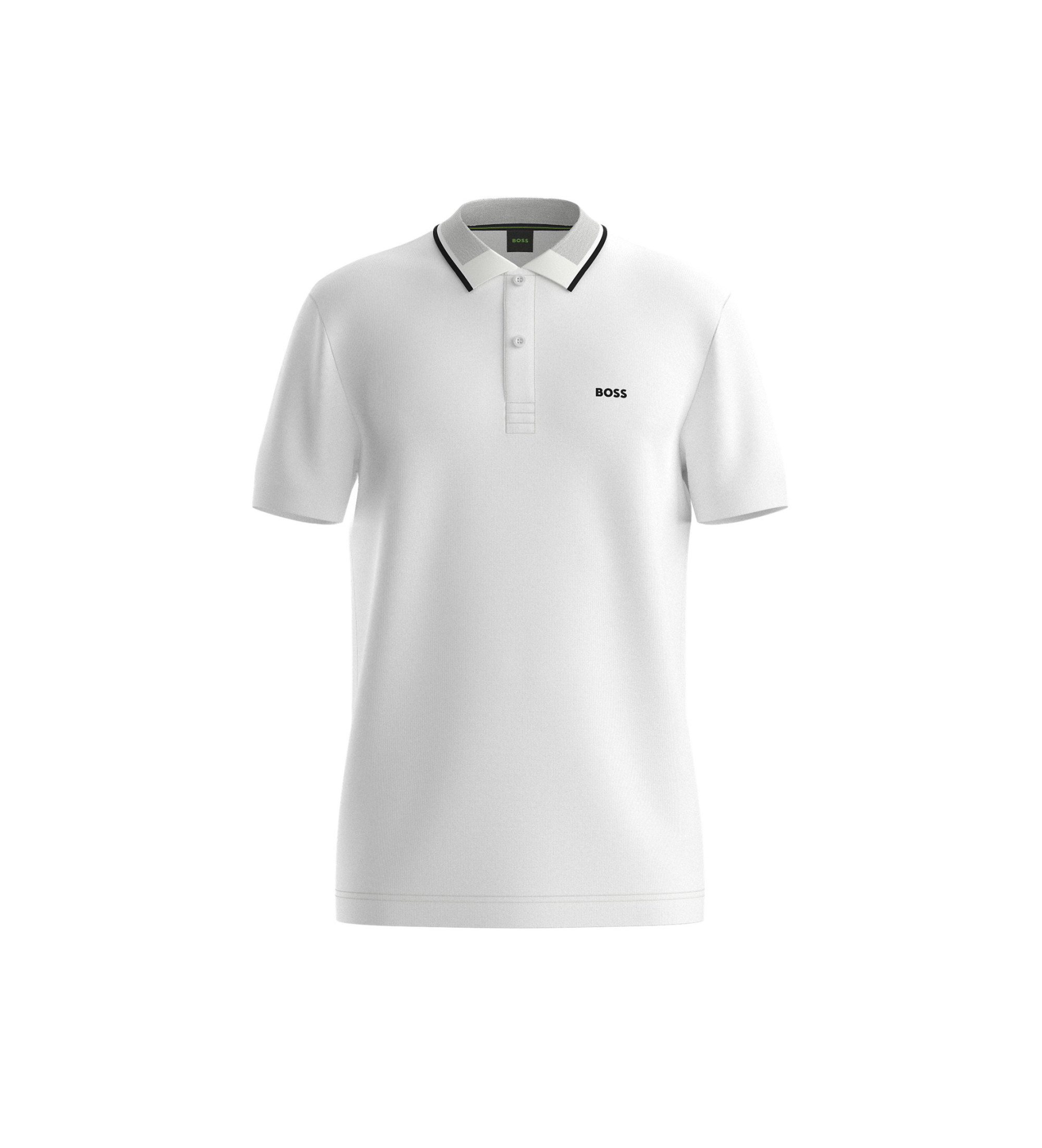 BOSS für Herren. 50554565 Polo Paddy weiß (L), Lässig, Baumwolle, Kurzarm