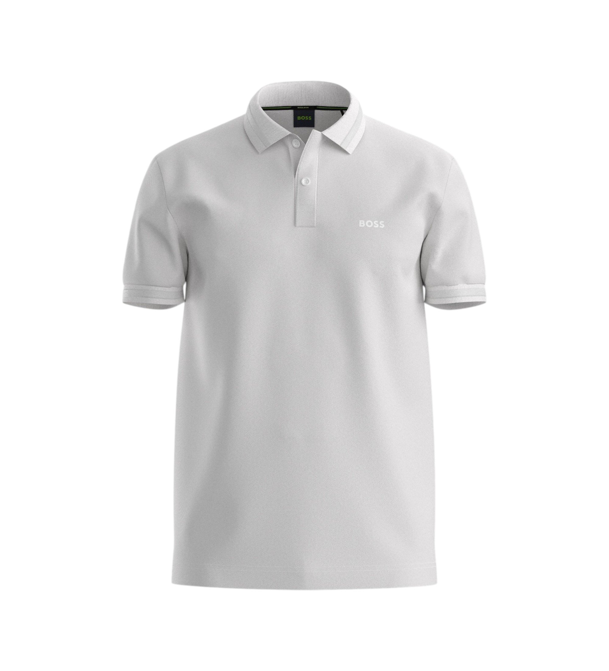 BOSS für Herren. 50554574 Polo Pio (S), Weiß, Lässig, Baumwolle, Kurzarm