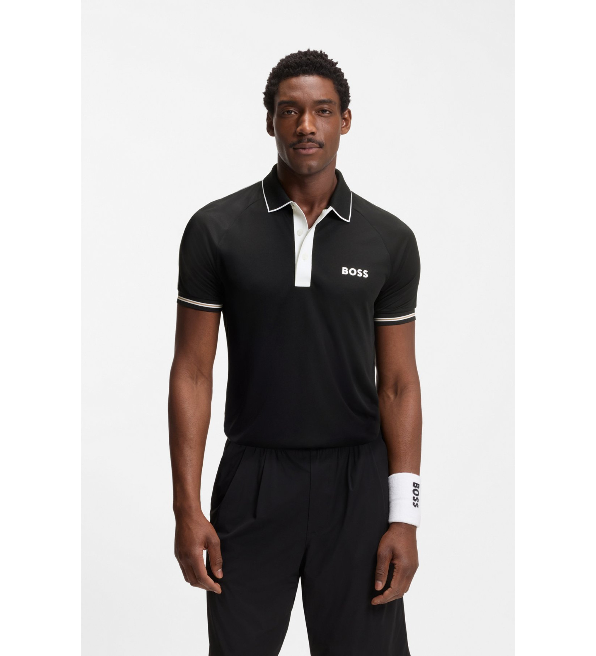BOSS für Herren. 50559214 Polo Toc schwarz (S), Lässig, Sportlich, Tennis/Padel, Polyester, Kurzarm