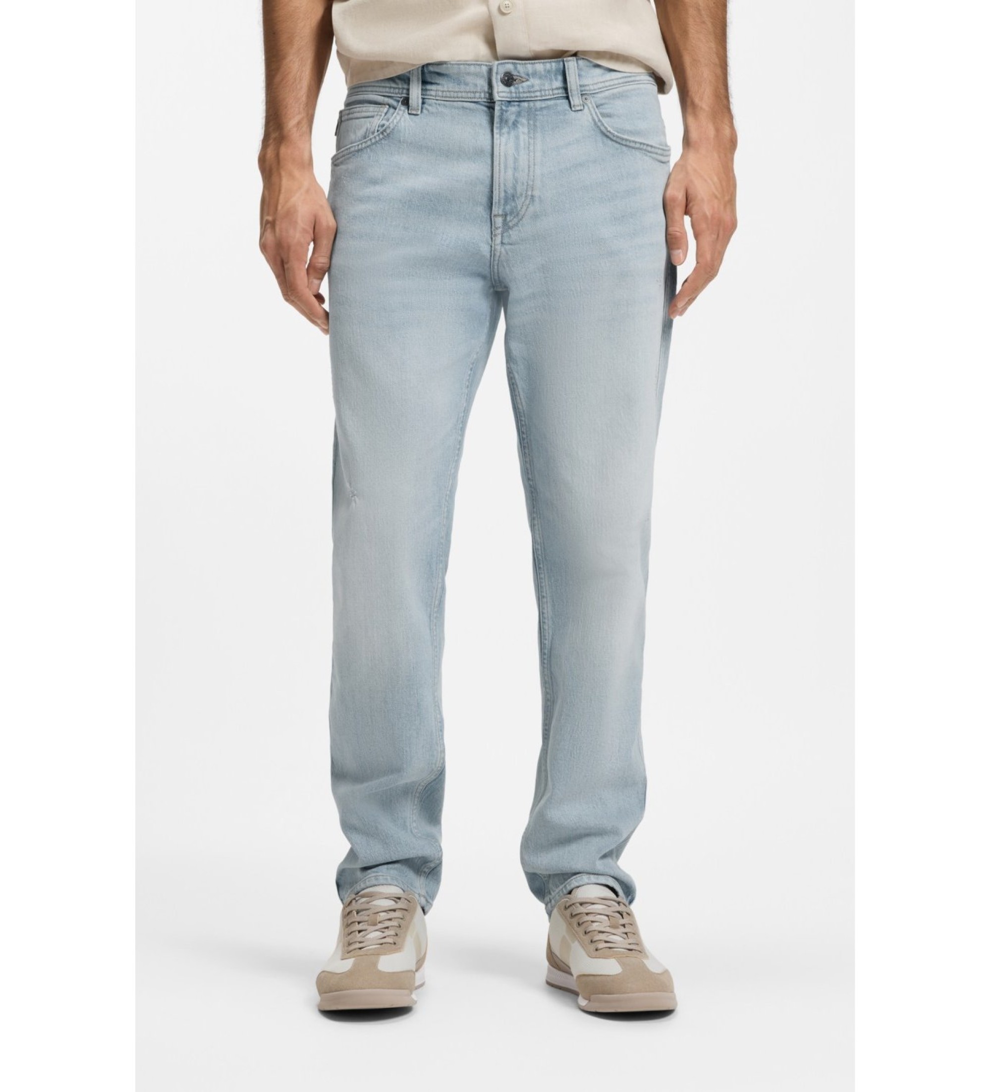 BOSS für Herren. 50559895 Jeans Maine regular fit blau (32/32), Lässig, Baumwolle, Denim