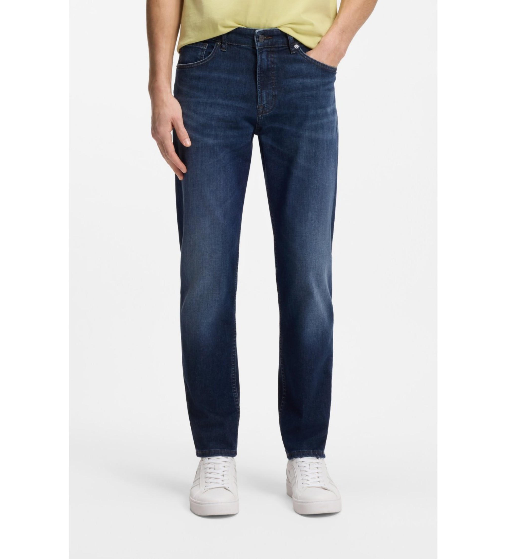 BOSS für Herren. 50559914 Jeans Maine regular fit blau (35/32), Lässig, Baumwolle, Denim