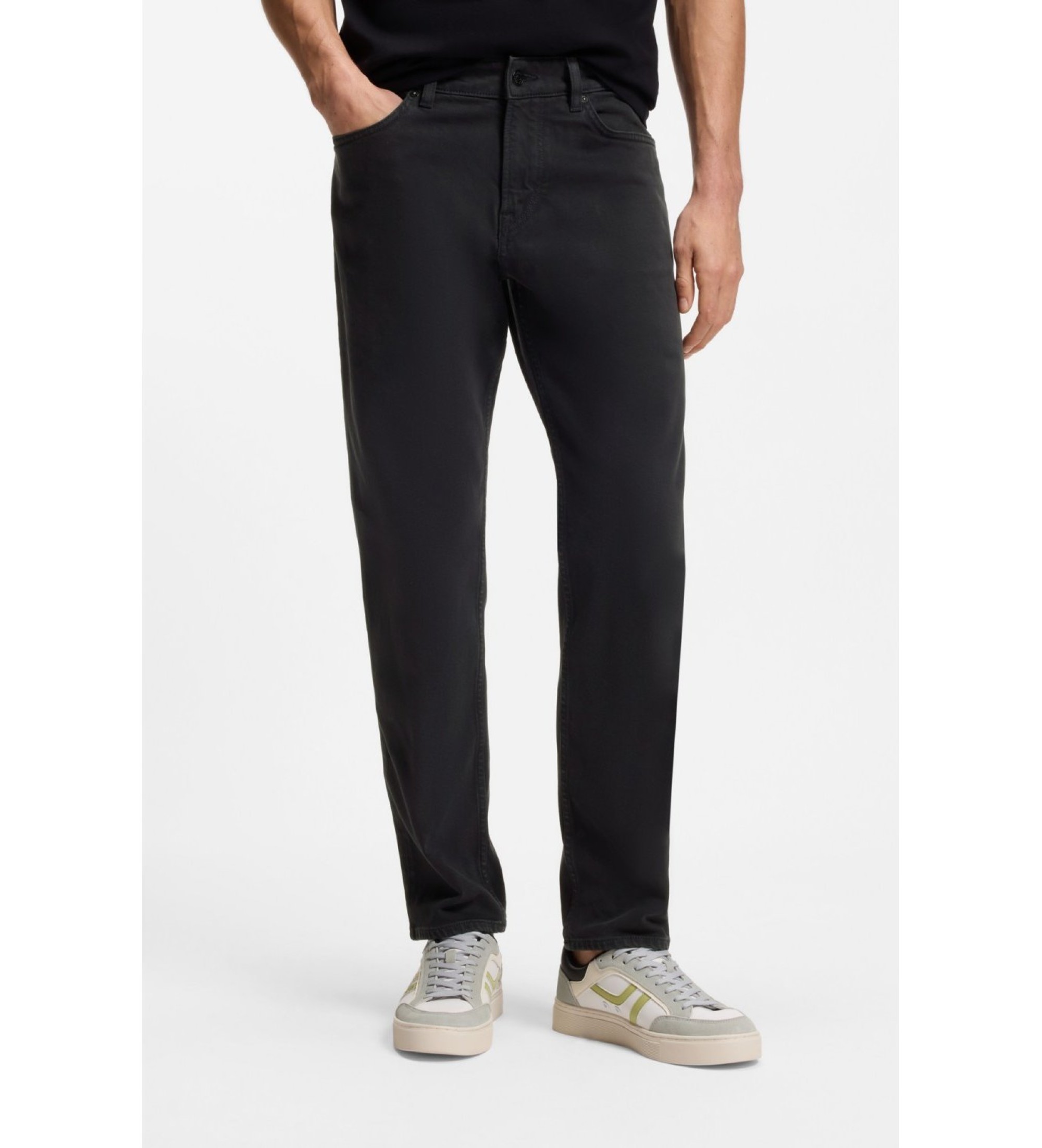 BOSS für Herren. 50559870 Jeans Maine regular fit navy (36/32), Lässig, Baumwolle, Denim, Marine