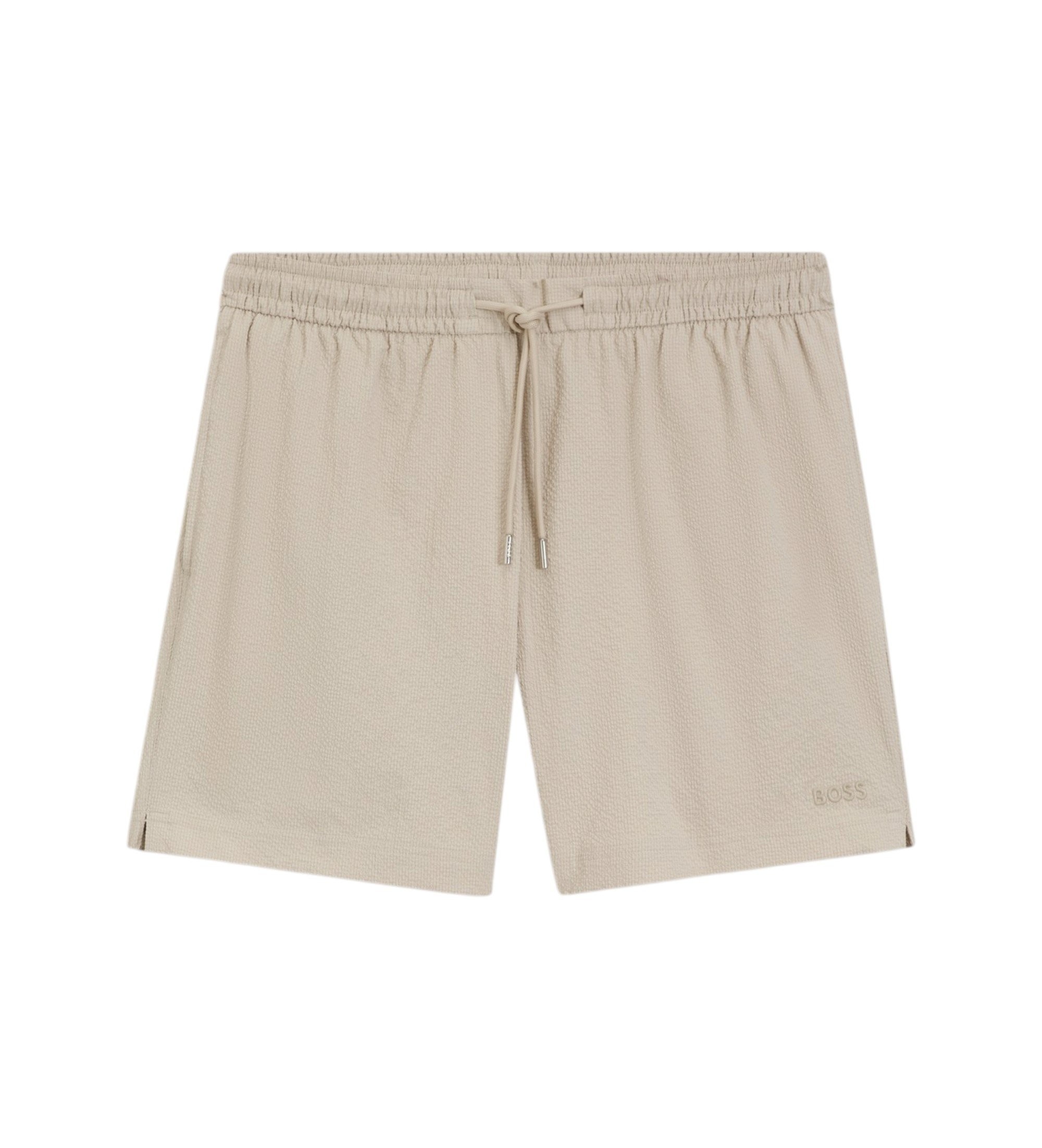 BOSS für Herren. 50561184 Schnelltrocknender Badeanzug aus beigem Hirsaka-Stoff (L), Strandbekleidung, Polyester