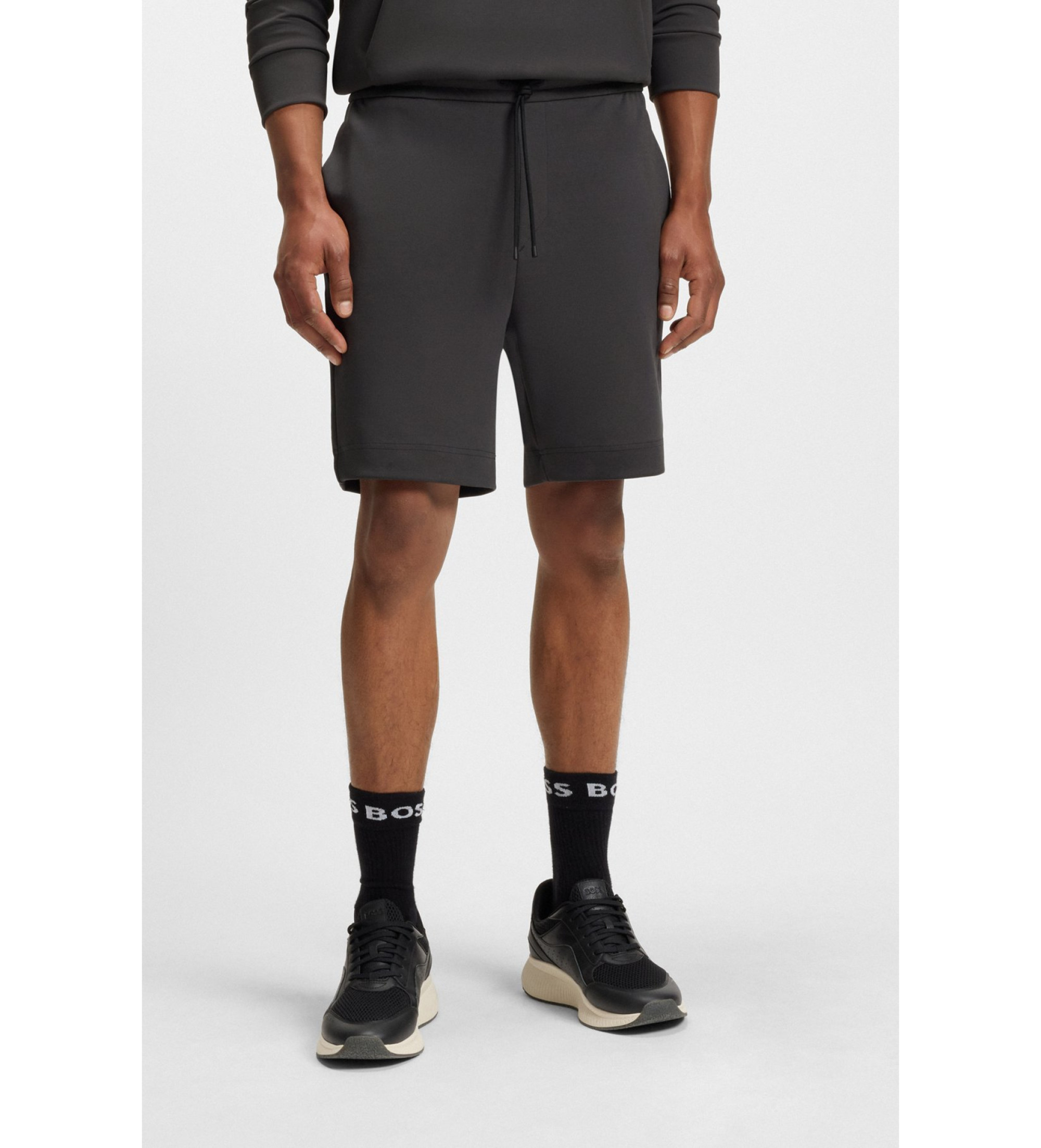 BOSS für Herren. 50543091 Kurze Hose Zone grau (M), Lässig, Synthetisch