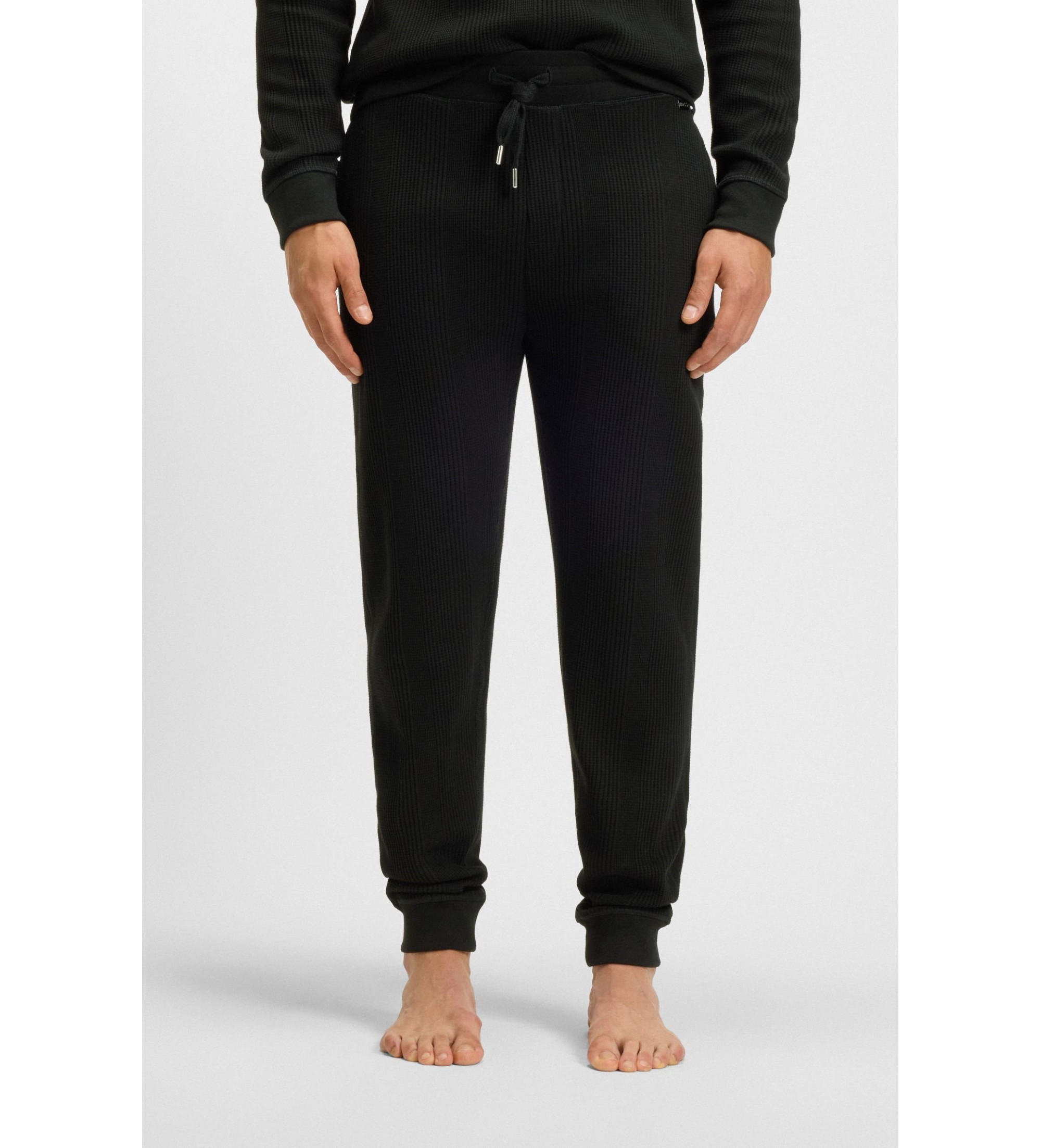 BOSS für Herren. 50540577 Strukturhose schwarz (M), Heimtextilien, Baumwolle