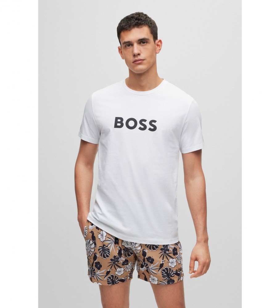 BOSS für Herren. 50491706 RELAXED FIT ORGANIC COTTON T-SHIRT weiß (L), Heimtextilien, Baumwolle, Kurzarm