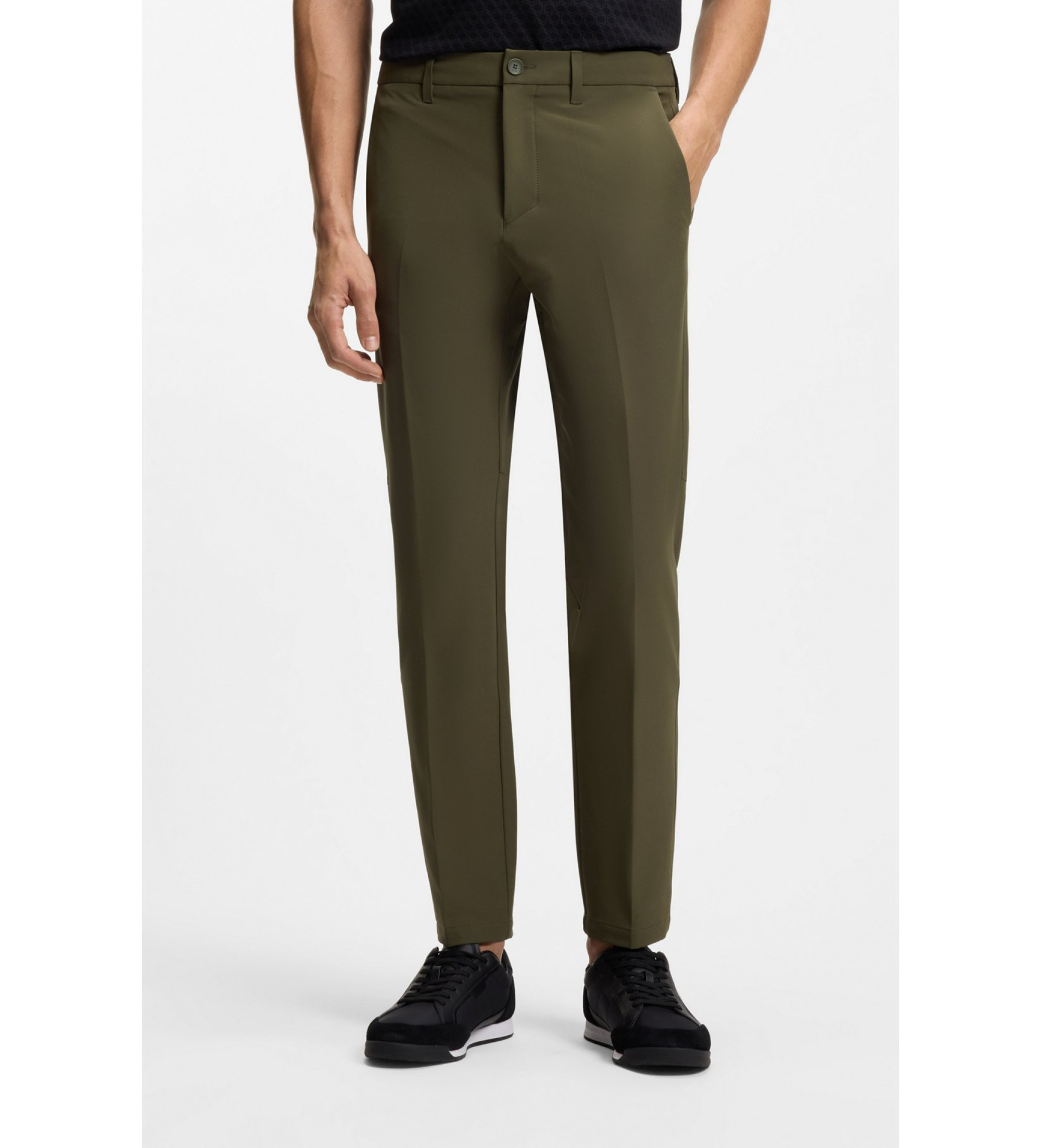 BOSS für Herren. 50534303 Commuter Slim Trousers grün (50), Lässig, Polyamid