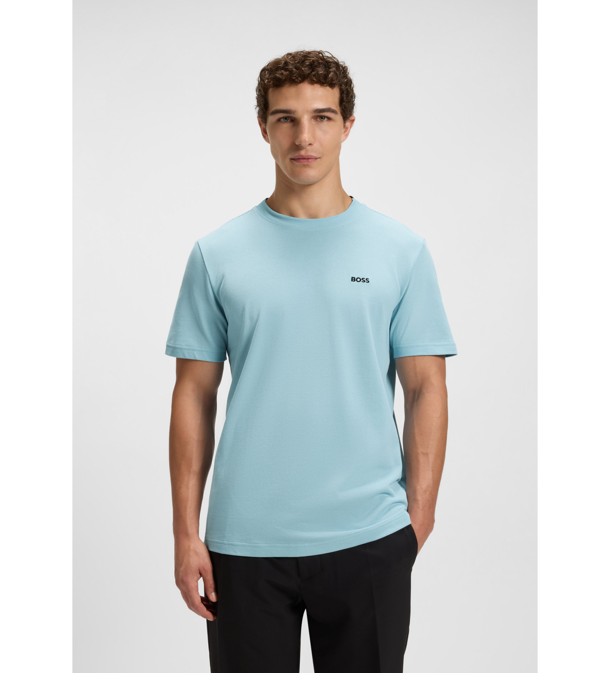 BOSS für Herren. 50529941 Taddy T-shirt blau (M), Lässig, Baumwolle, Kurzarm
