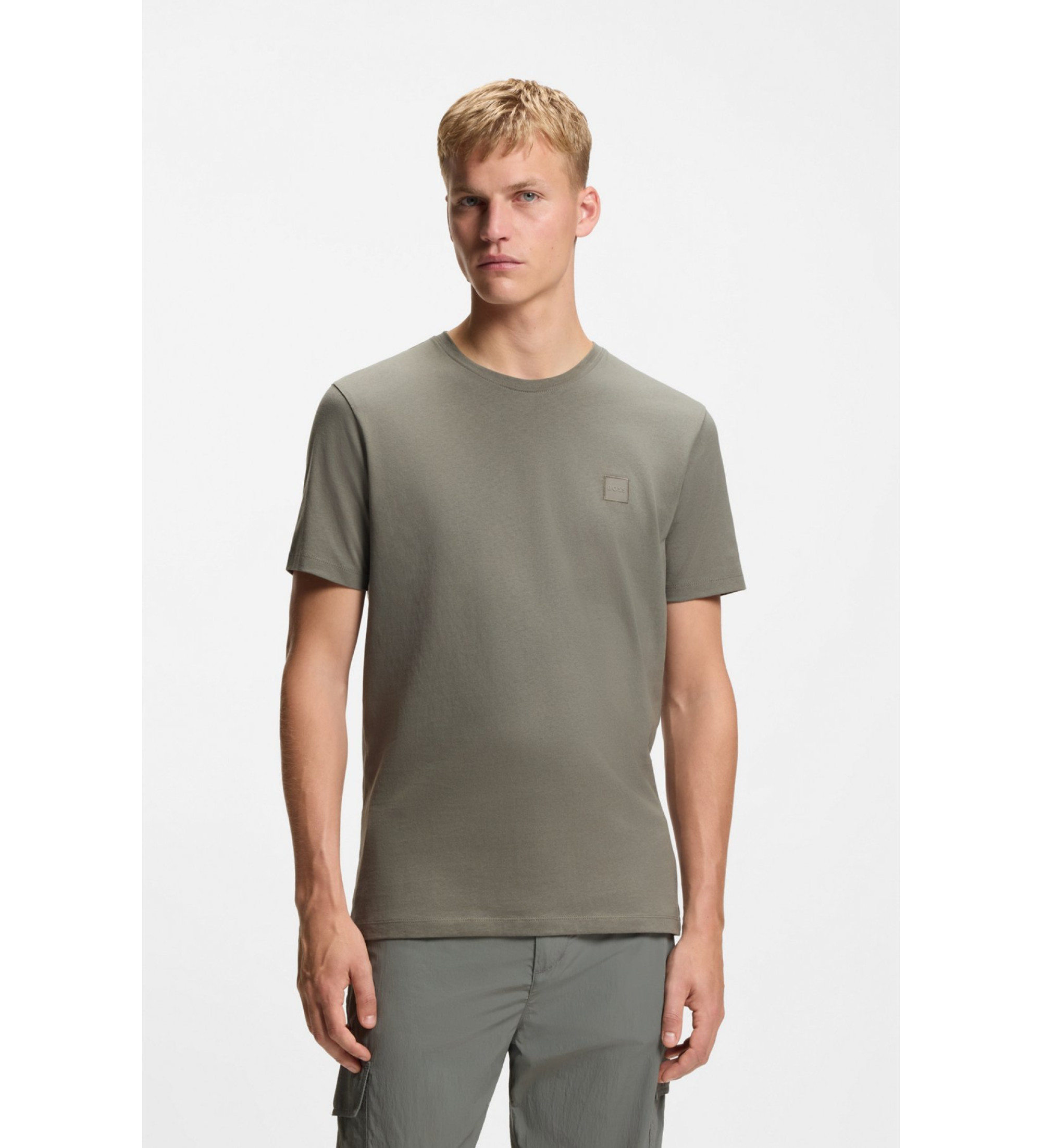 BOSS für Herren. 50508584 Tales T-shirt grau (L), Lässig, Baumwolle, Kurzarm