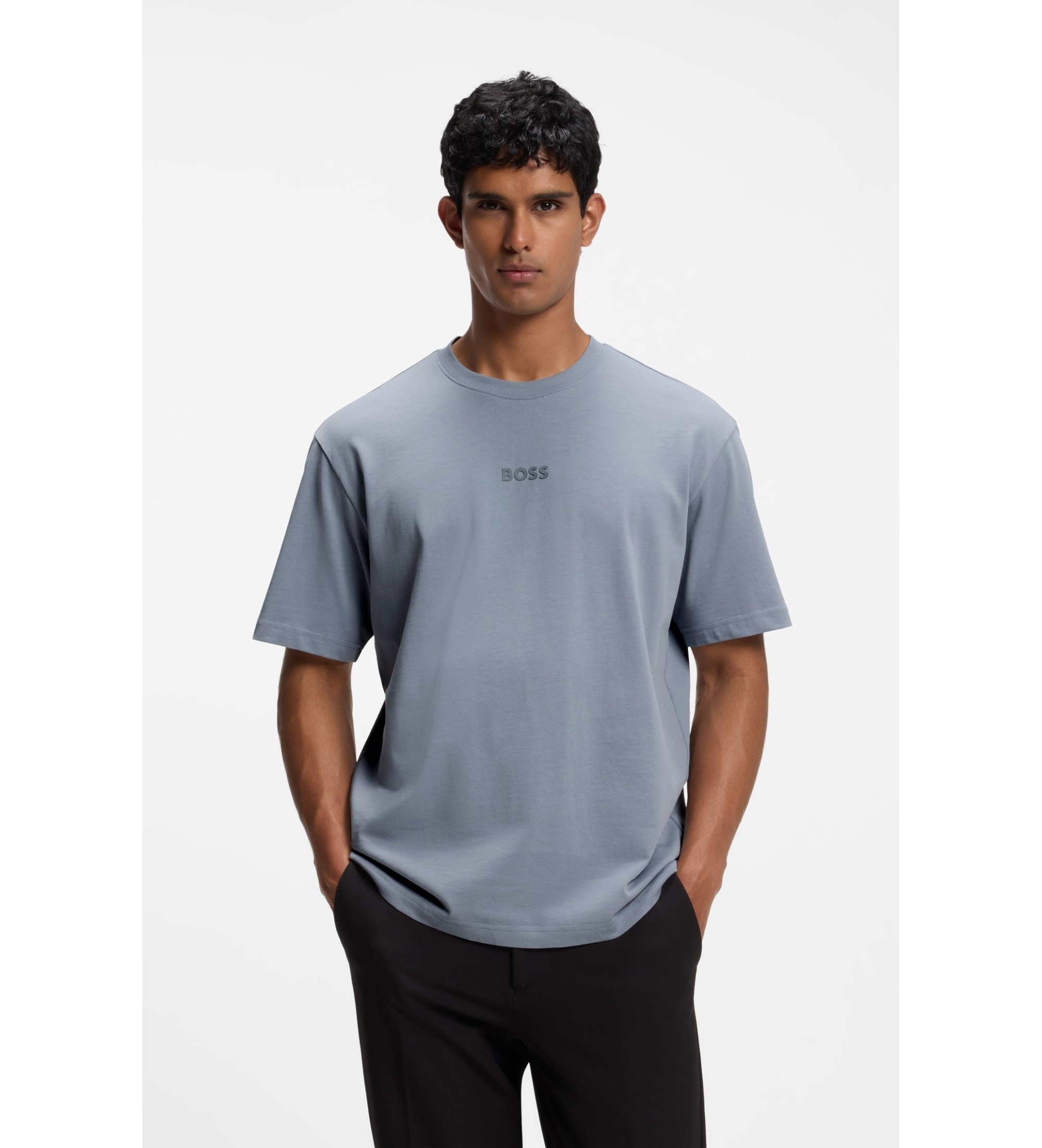 BOSS für Herren. 50519368 Ten T-Shirt grau (M), Lässig, Baumwolle, Kurzarm