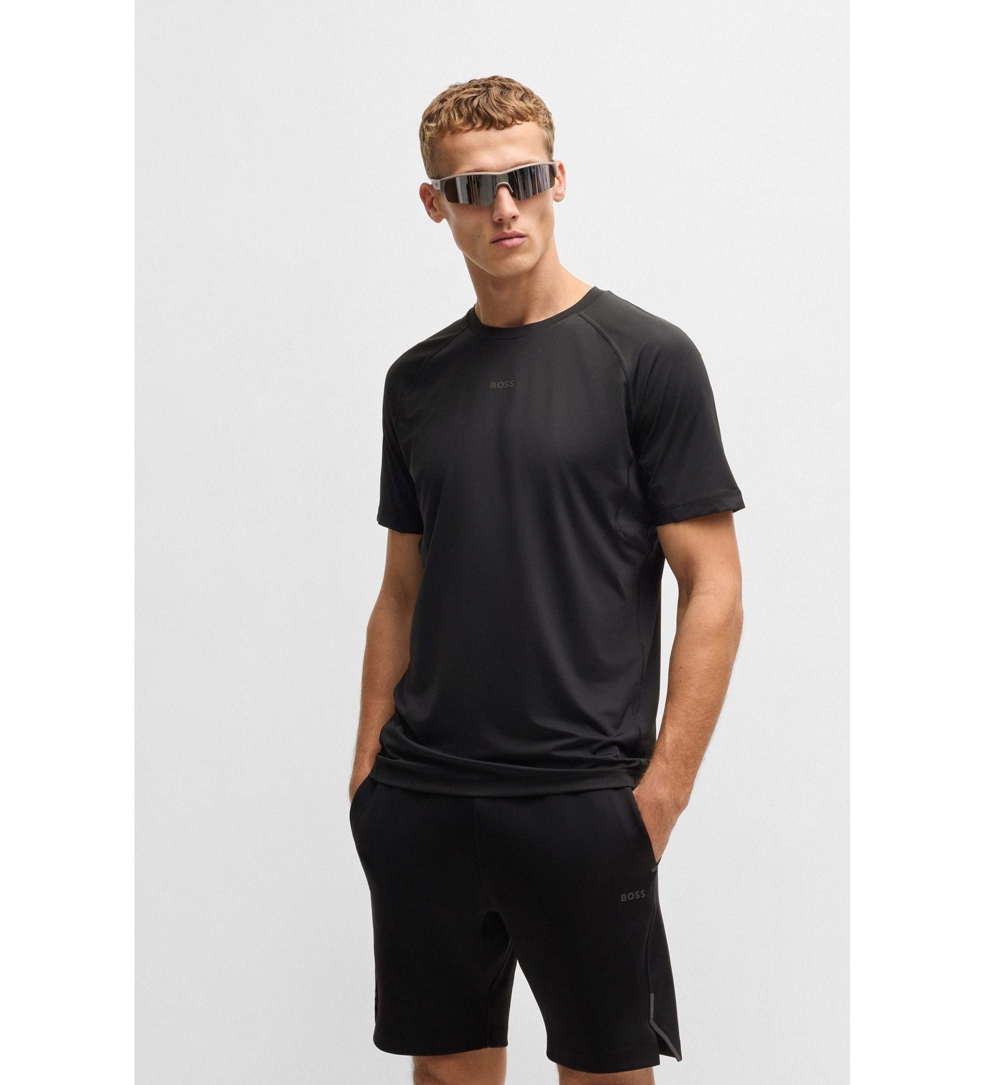 BOSS für Herren. 50531240 Aktiv-T-Shirt schwarz (3XL), Sportlich, Polyester, Kurzarm