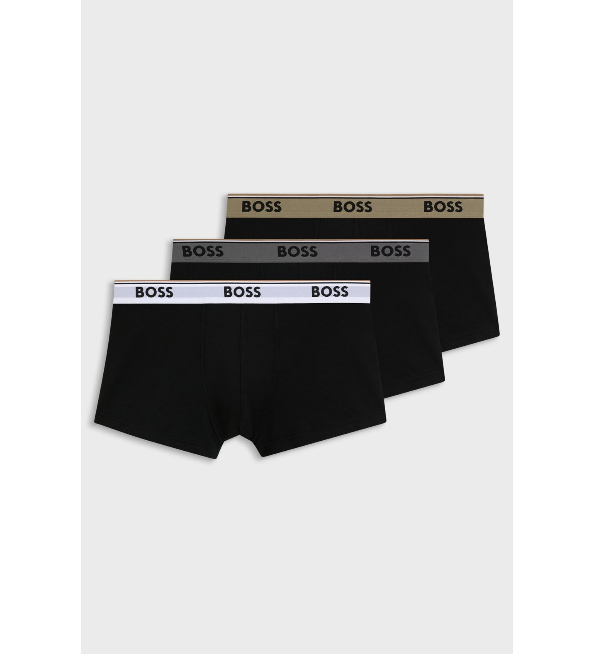 BOSSvoor mannen. 50554693 Set van drie zwarte Power boxers (M), Homewear, Polyester