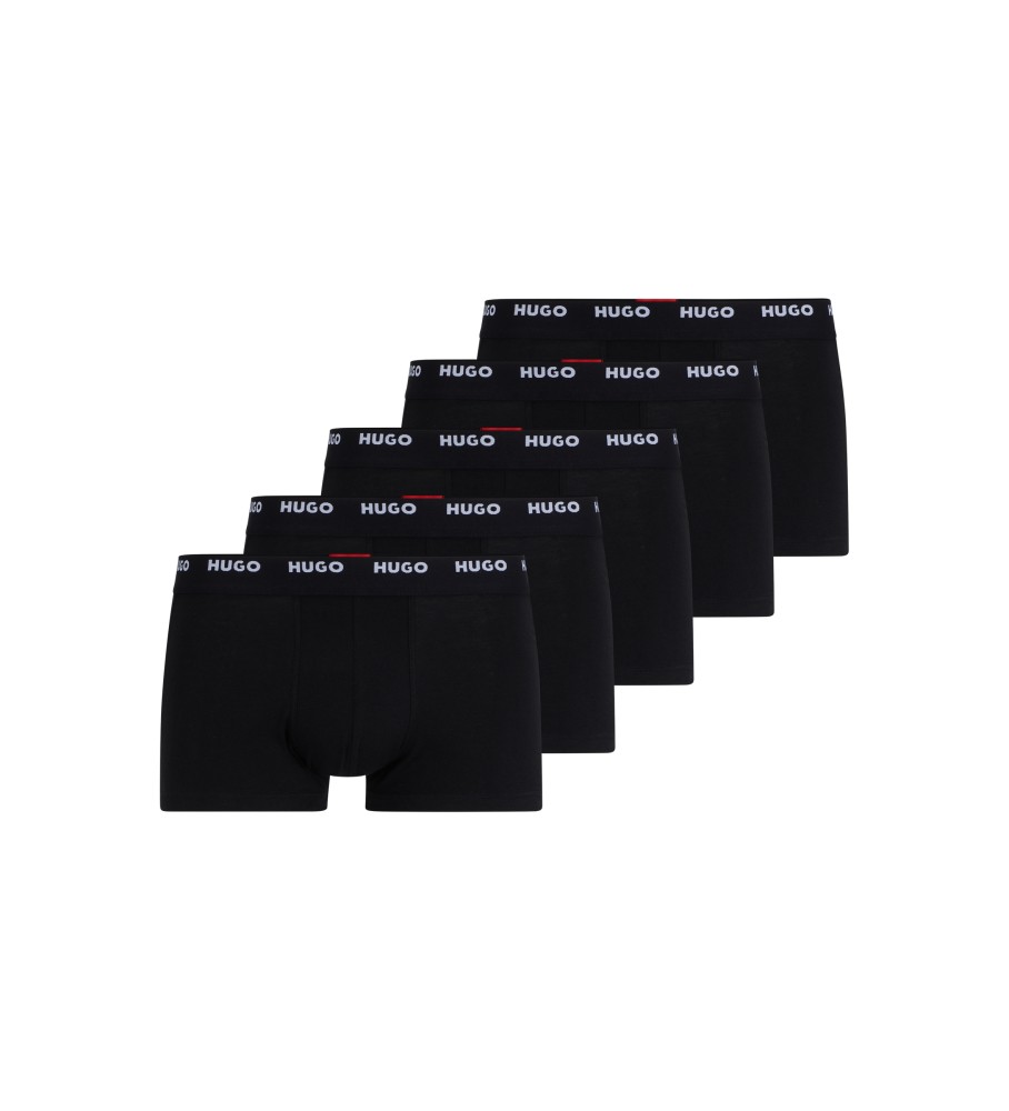 HUGO für Herren. 50493840 Packung mit 5 schwarzen Boxershorts (M), Heimtextilien, Baumwolle
