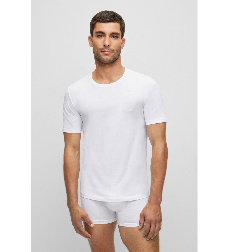 BOSS für Herren. 50475284 3er-Pack RN 3P Klassische weiße T-Shirts (S), Lässig, Baumwolle, Kurzarm