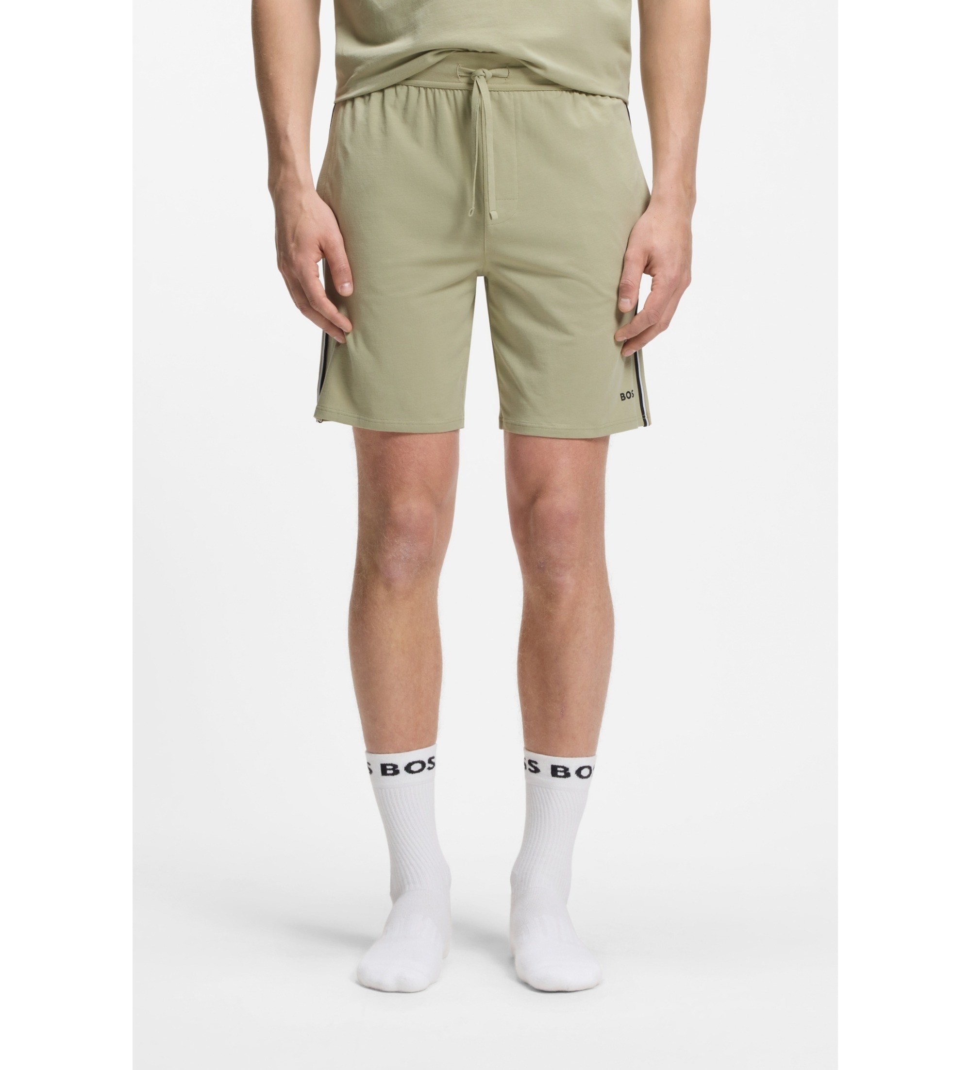 BOSS für Herren. 50566956 Shorts Unique grün (S), Heimtextilien, Baumwolle