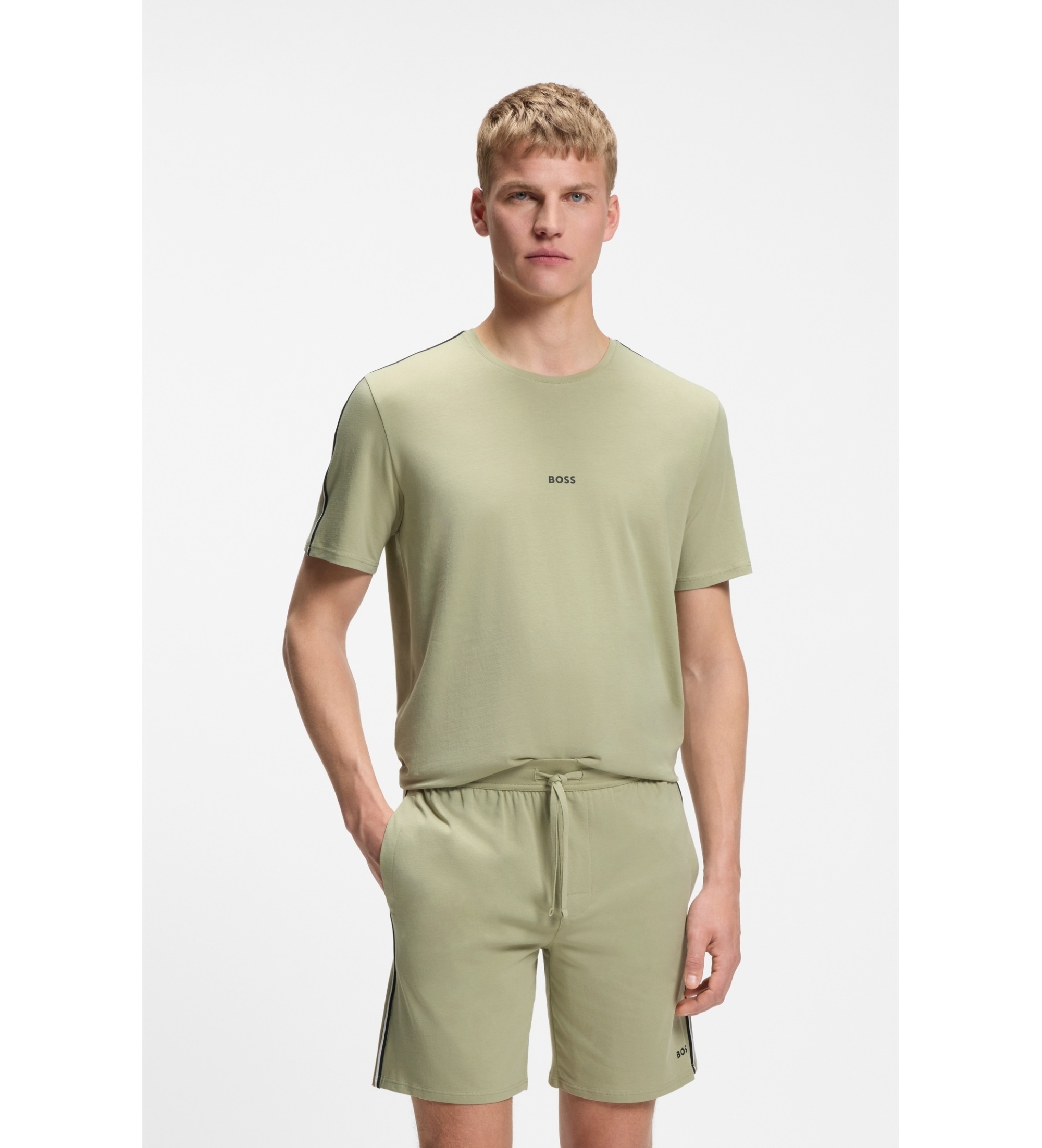 BOSS für Herren. 50545930 Unique T-Shirt grün (M), Heimtextilien, Baumwolle, Kurzarm