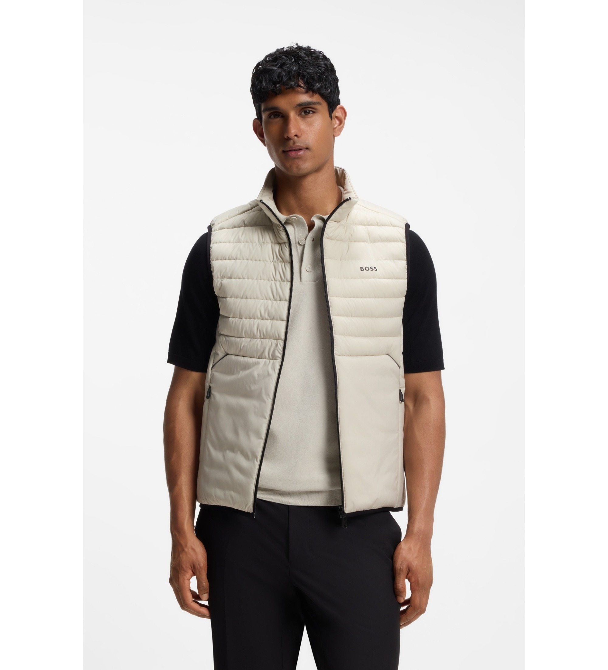 BOSS für Herren. 50545867 Urbanex Weste beige (3XL), Lässig, Polyester