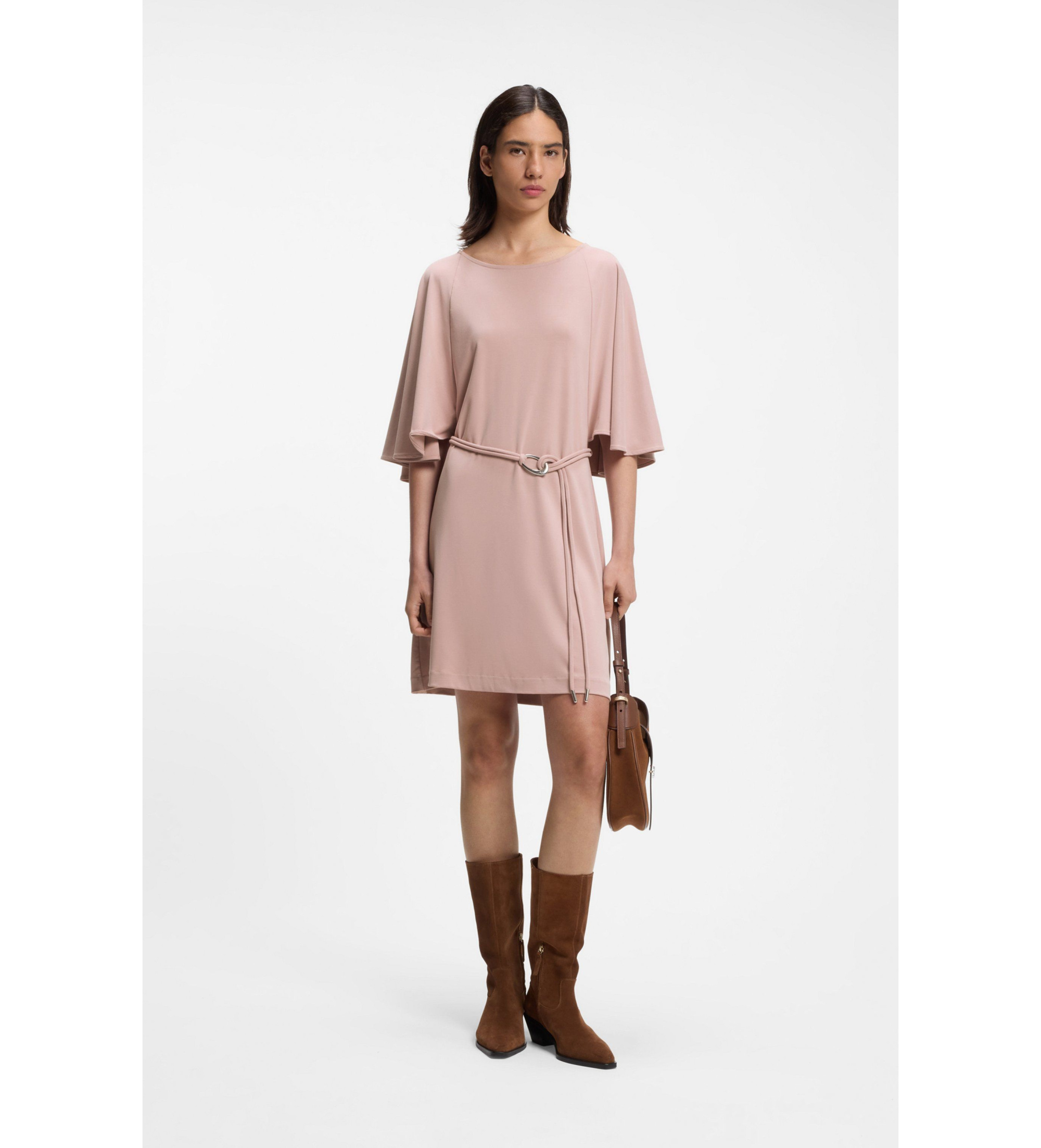 BOSS für Damen. 50563280 Kleid Ecarly rosa (M), Lässig, Modal, Kurzarm