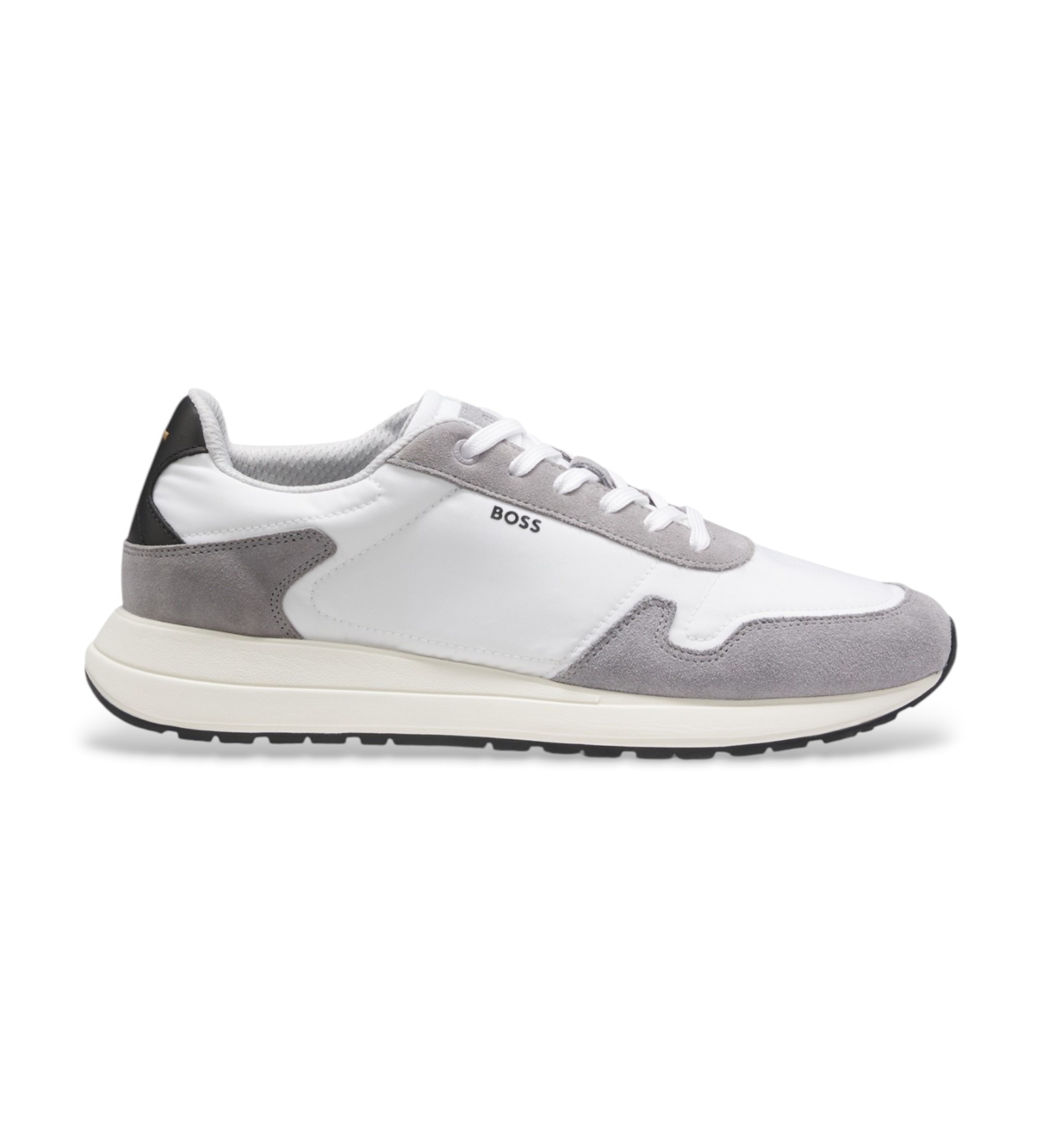 BOSS für Herren. 50568945 Vinston Runn Sneaker weiß (43), Wohnung, Schnürsenkel, Lässig