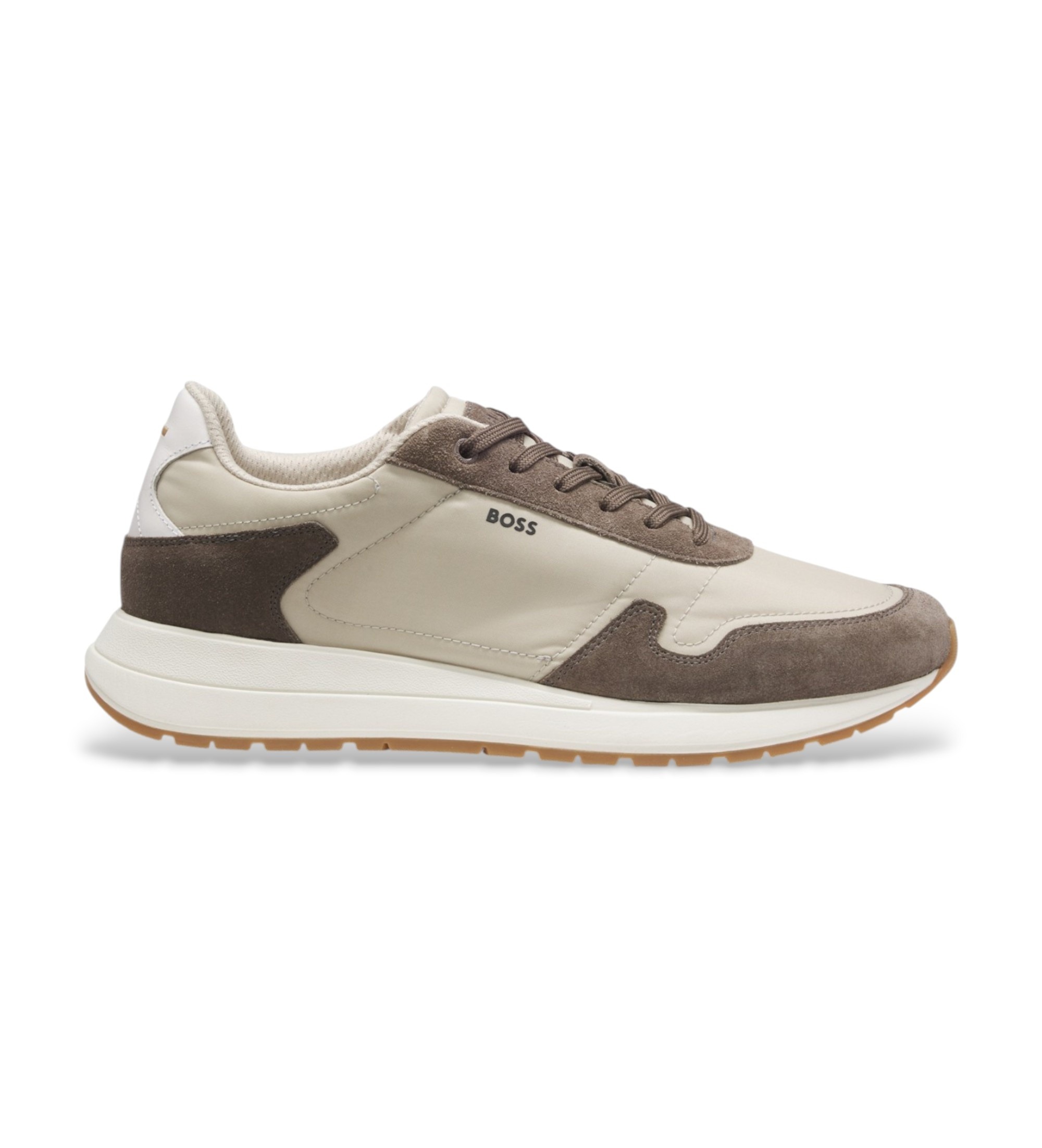 BOSS für Herren. 50568945 Vinston Runn Sneaker, beige (41), Wohnung, Schnürsenkel, Lässig