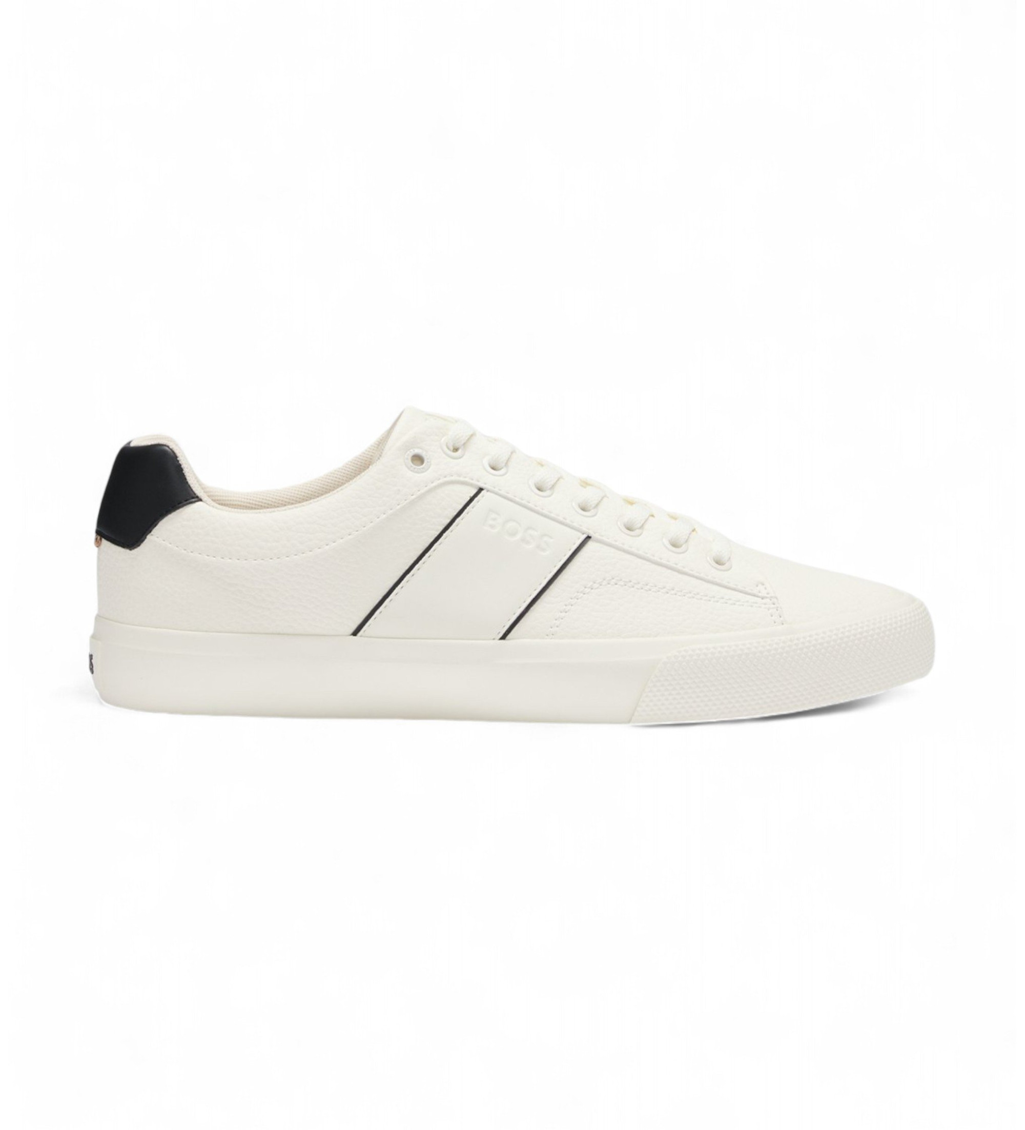 BOSS für Herren. 50522833 Aiden beige Hausschuhe (45), Weiß, Wohnung, Schnürsenkel, Lässig