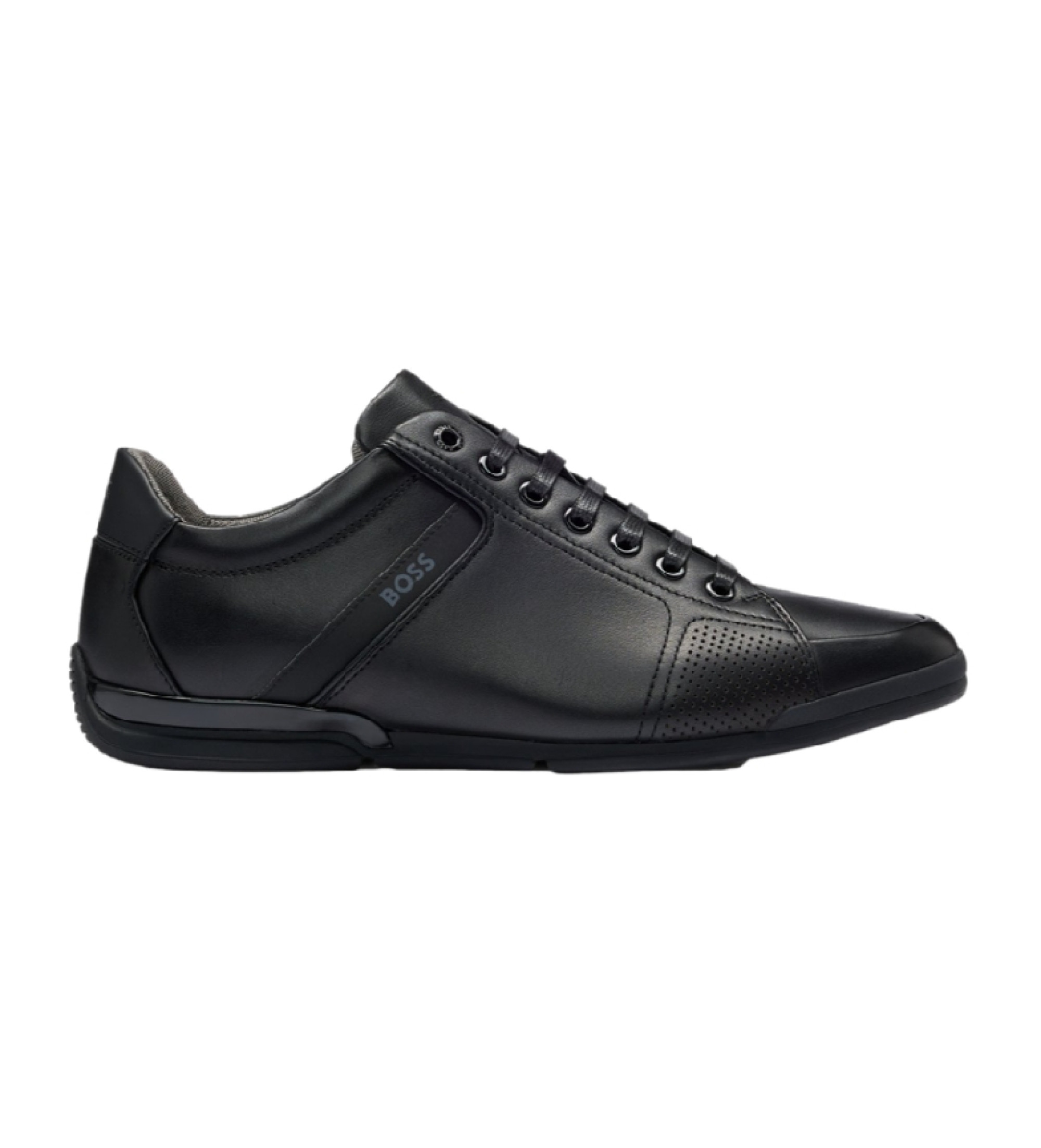 BOSS für Herren. 50498282 Saturn Lederschuhe schwarz (44), Wohnung, Schnürsenkel, Lässig