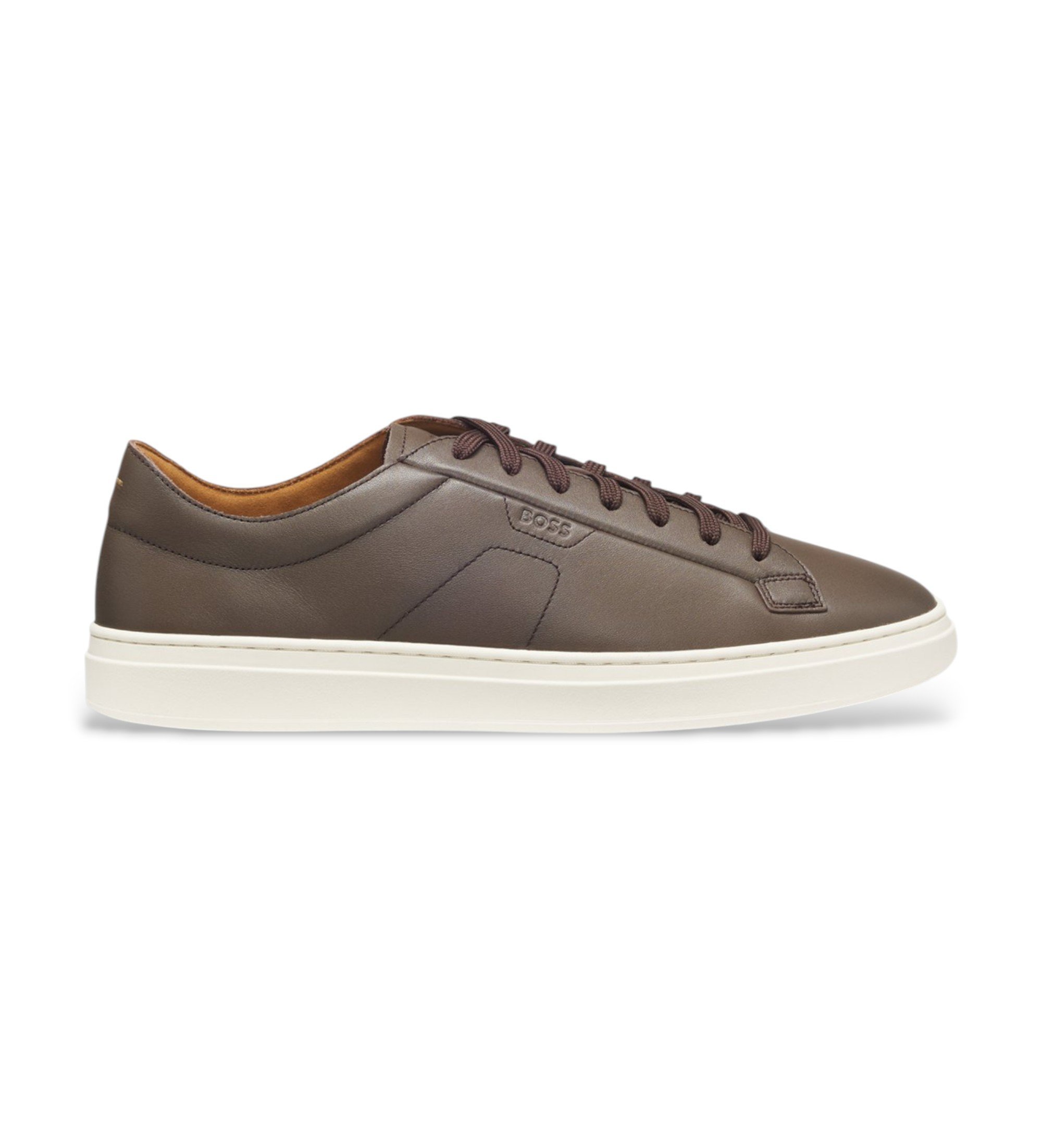 BOSS für Herren. 50557866 Leder-SneakersKieran Bust braun (44), Wohnung, Schnürsenkel, Lässig