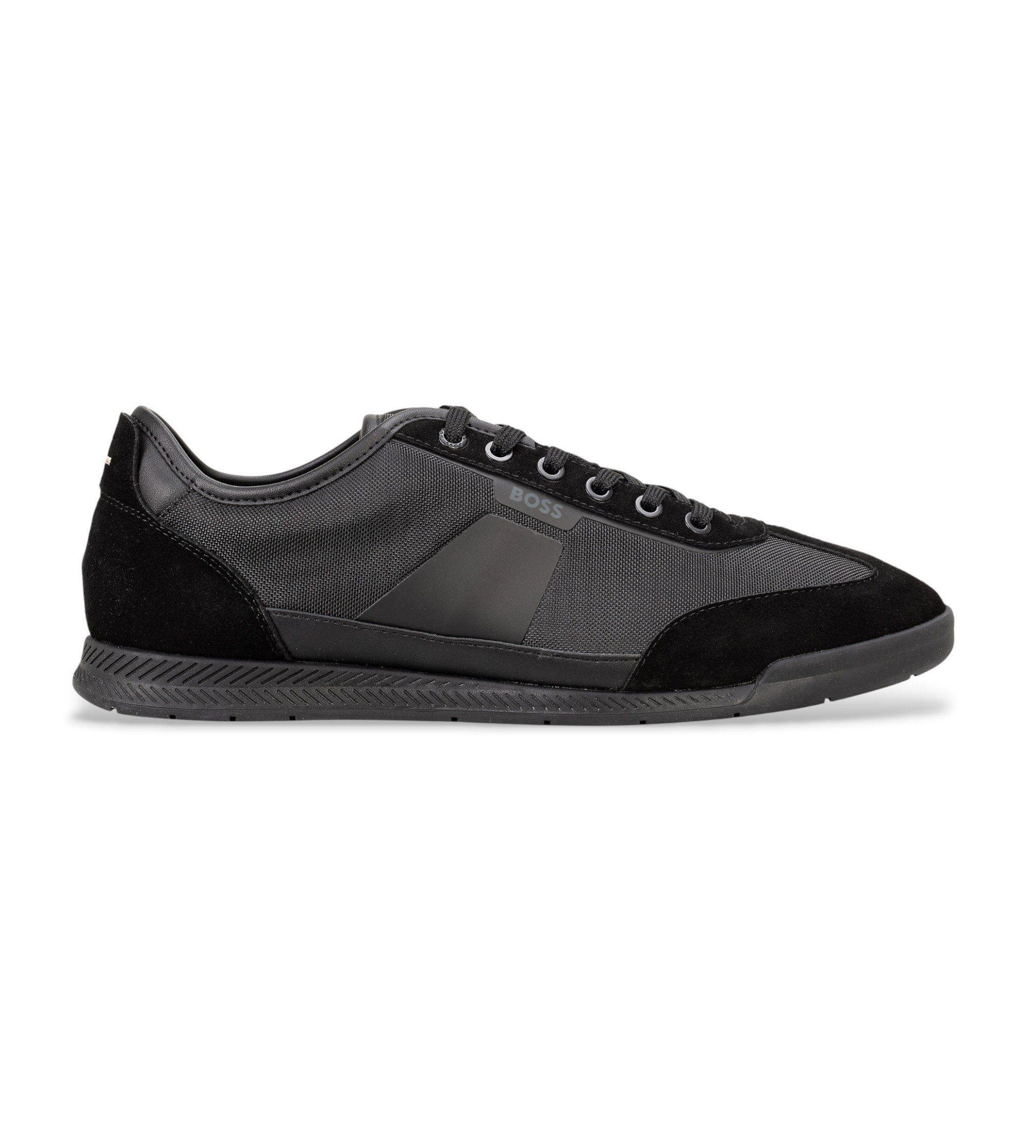 BOSS für Herren. 50557886 Turnschuhe Nitan Low schwarz (41), Wohnung, Schnürsenkel, Lässig