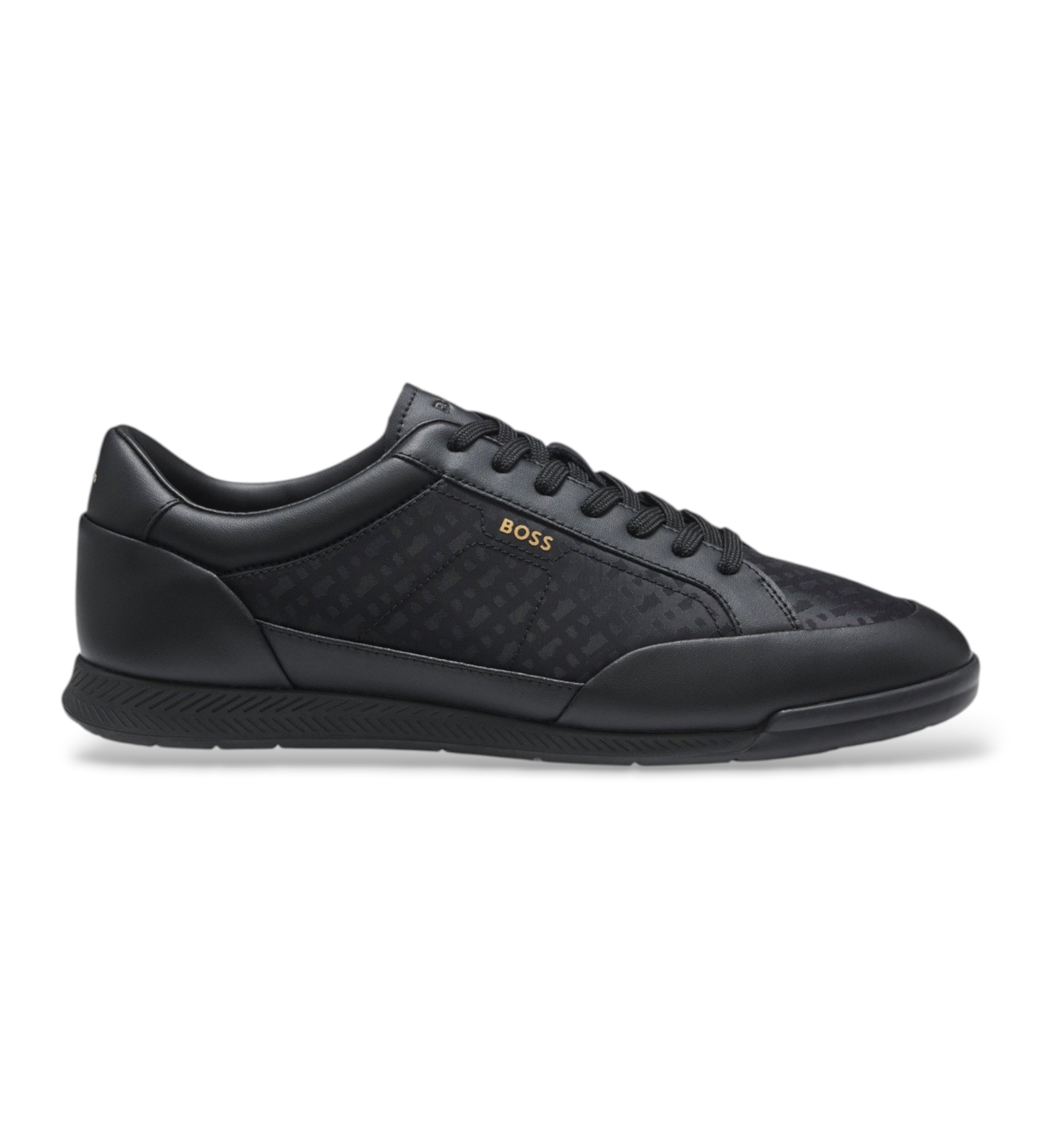 BOSS für Herren. 50568501 Nitan Sneakers schwarz (44), Wohnung, Schnürsenkel, Lässig