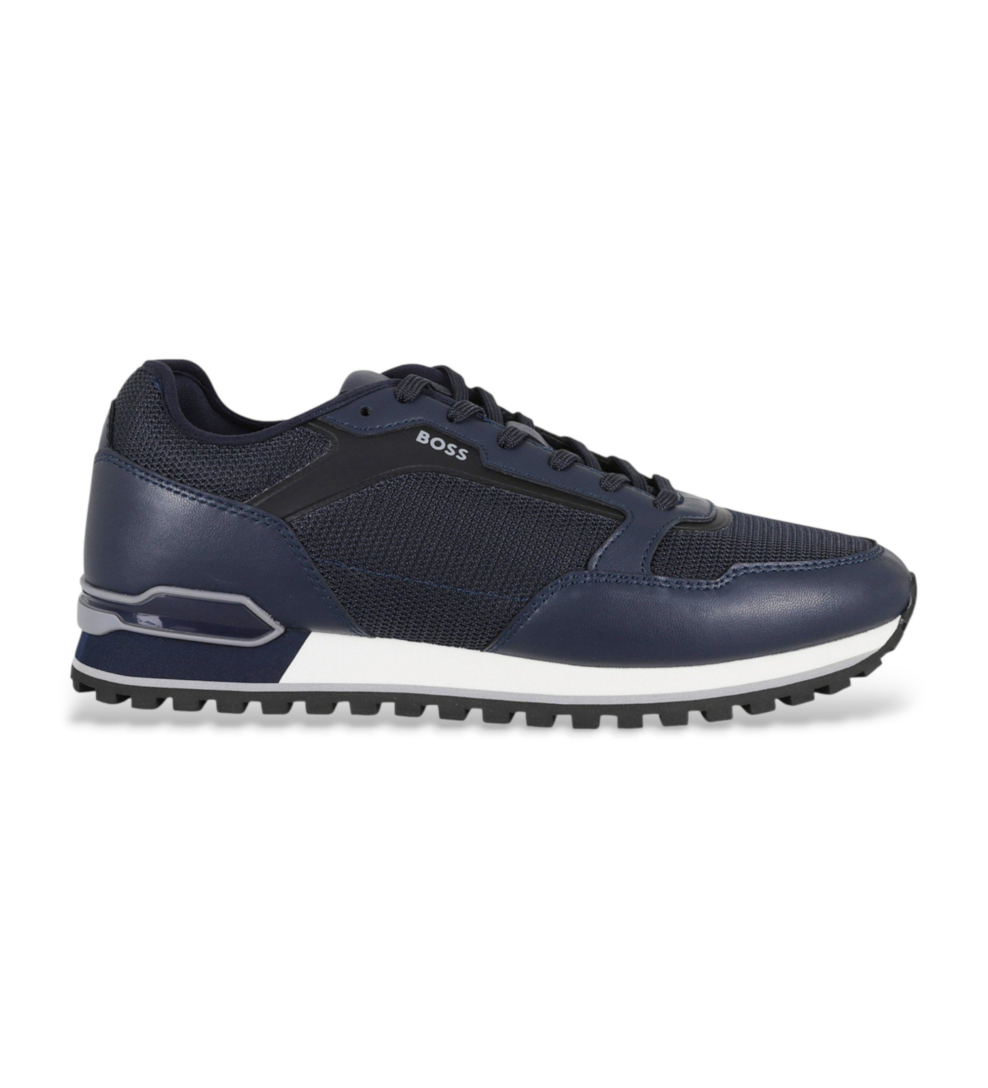 BOSS für Herren. 50557903 Parkour Schuhe blau (43), Wohnung, Schnürsenkel, Lässig