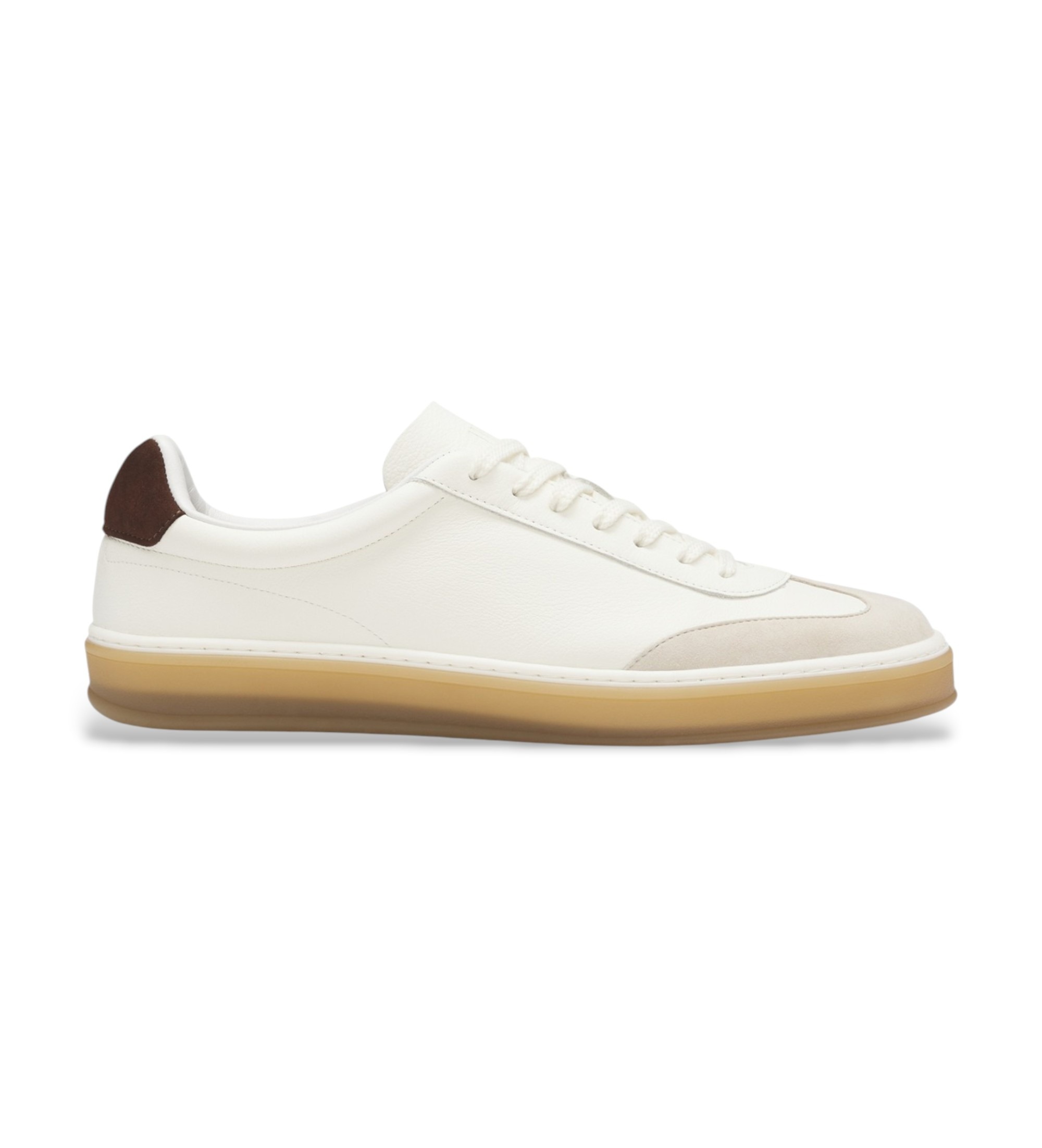 BOSS für Herren. 50549408 Zarek Tennis Sneaker aus weißem Leder (42), Wohnung, Schnürsenkel, Lässig
