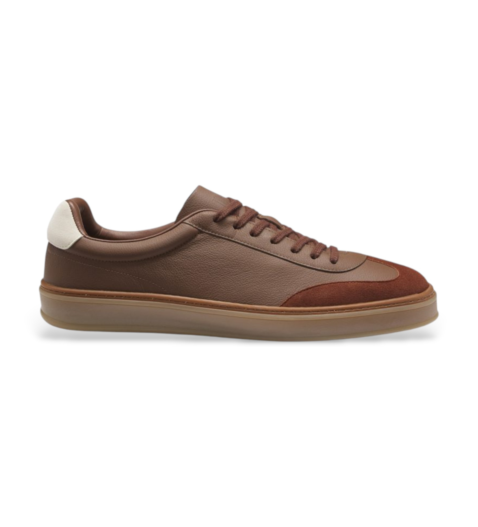 BOSS für Herren. 50549408 Leder Sneakers By Beckham braun (42), Wohnung, Schnürsenkel, Lässig