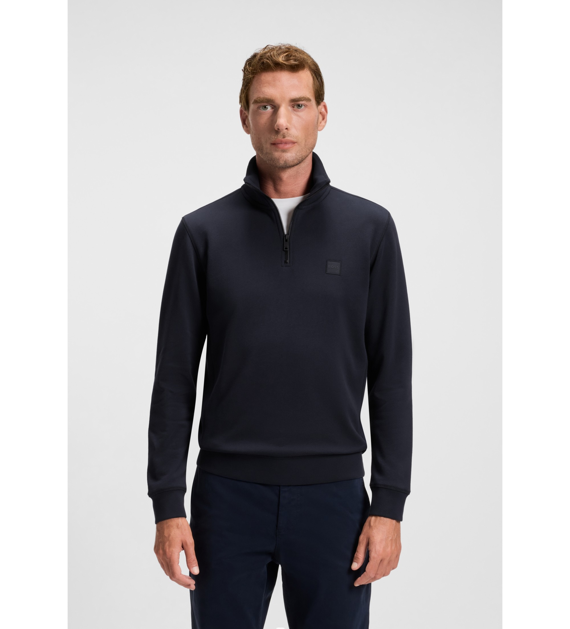 BOSS für Herren. 50468926 Sweatshirt Zetrust navy (M), Lässig, Baumwolle, Marine