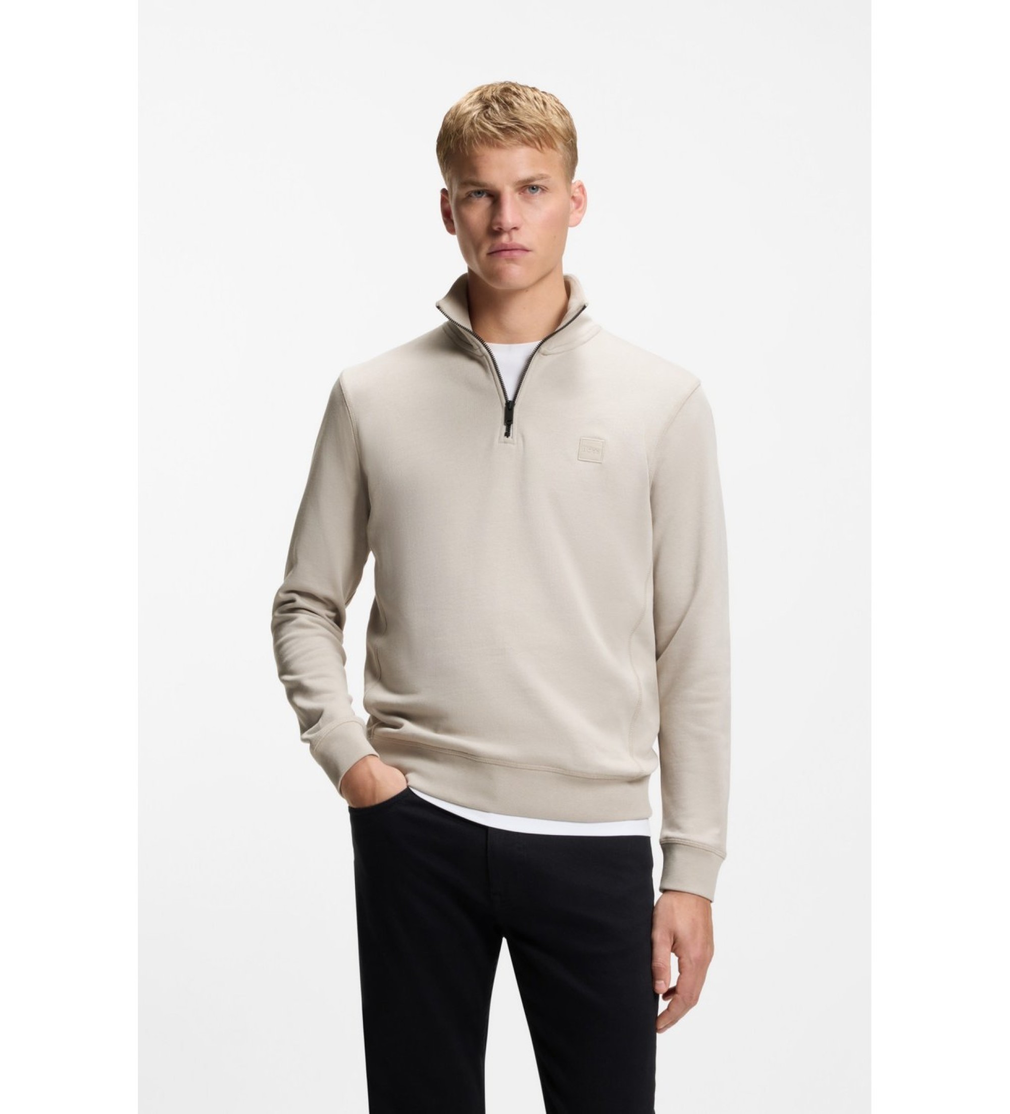 BOSS für Herren. 50468926 Sweatshirt Fleece Baumwolle beige (XL), Lässig