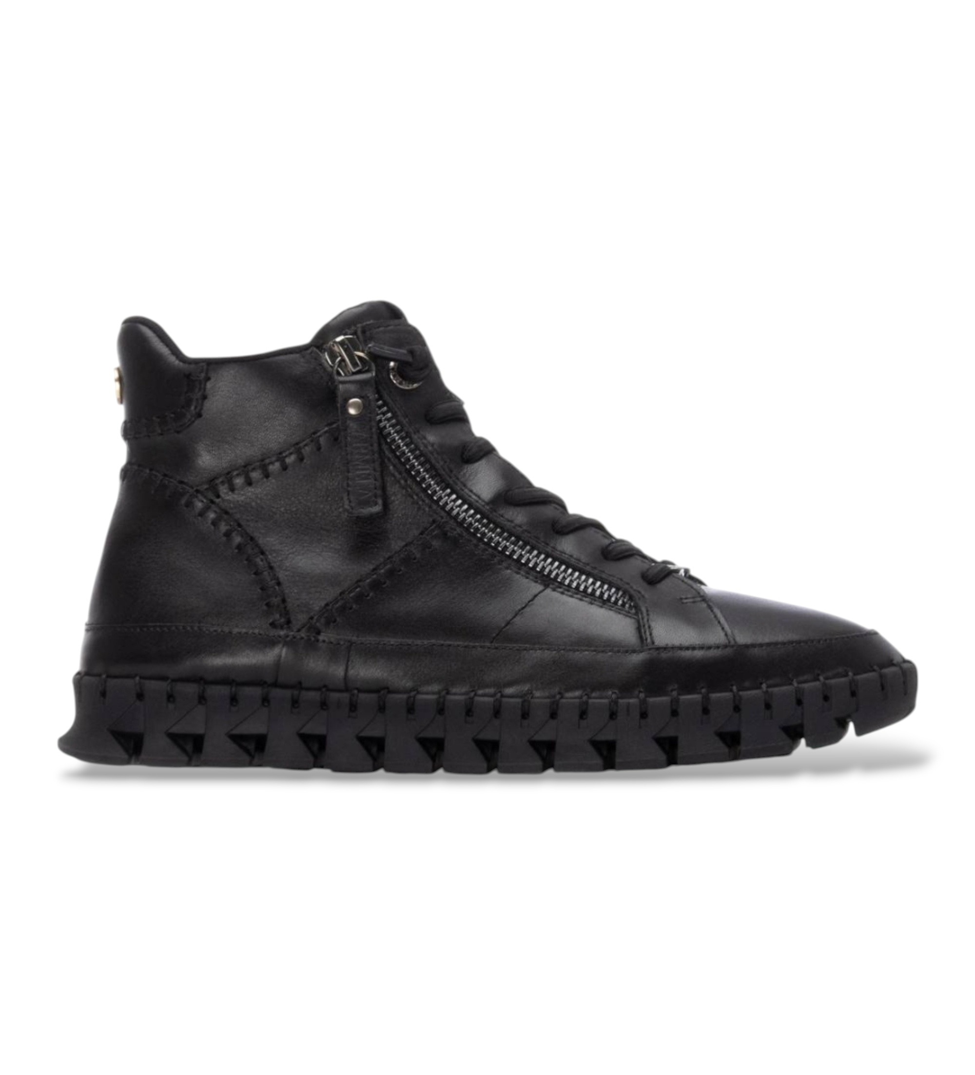 Carmela für Damen. 16270803-NEGRO Stiefeletten aus Leder 162708 schwarz (37), Wohnung, Schnürsenkel, Reißverschluss, Lässig