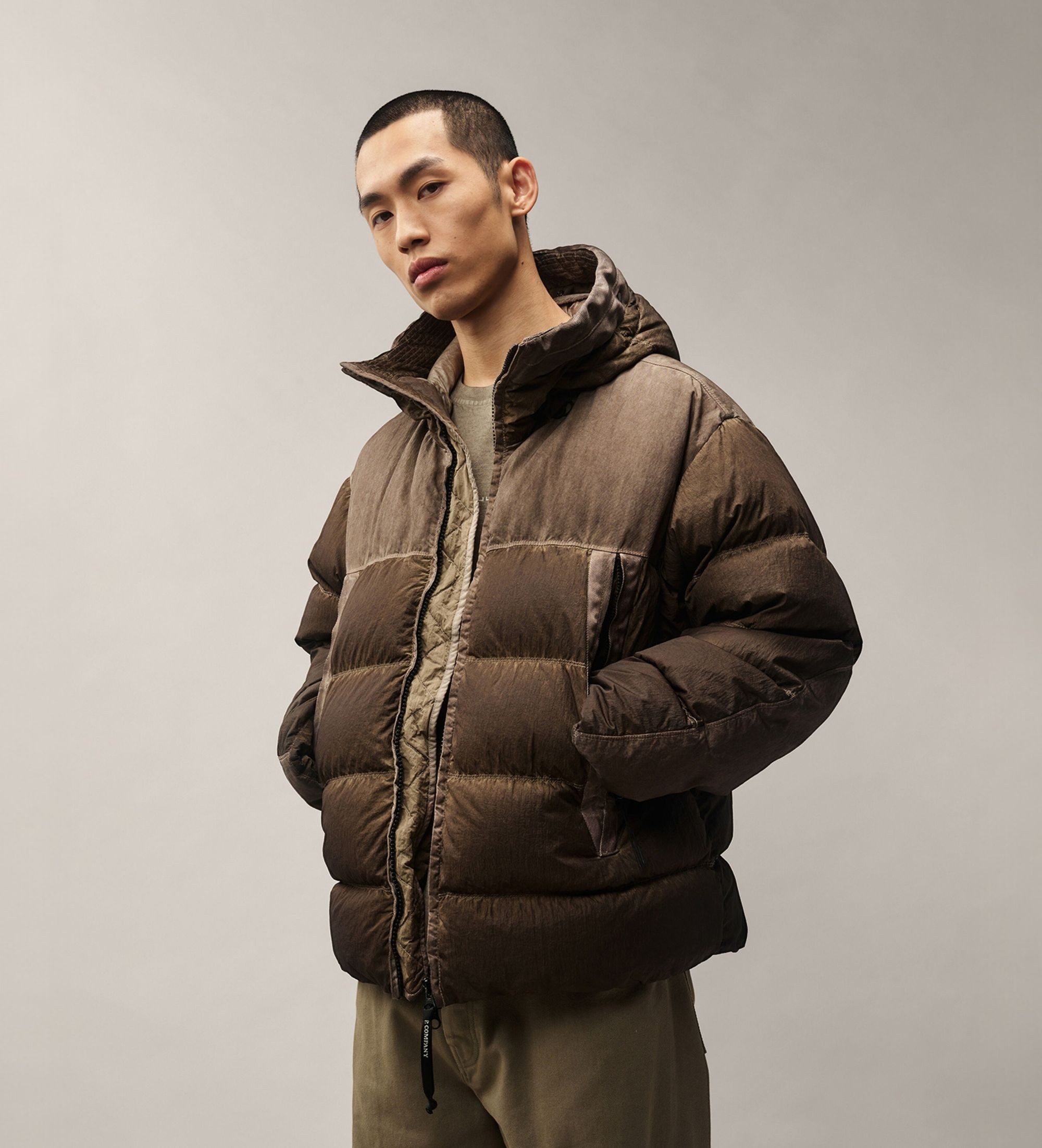 C.P. Company für Herren. 21CMOW115A006369S Braune Steppjacke (M), Lässig, Polyamid