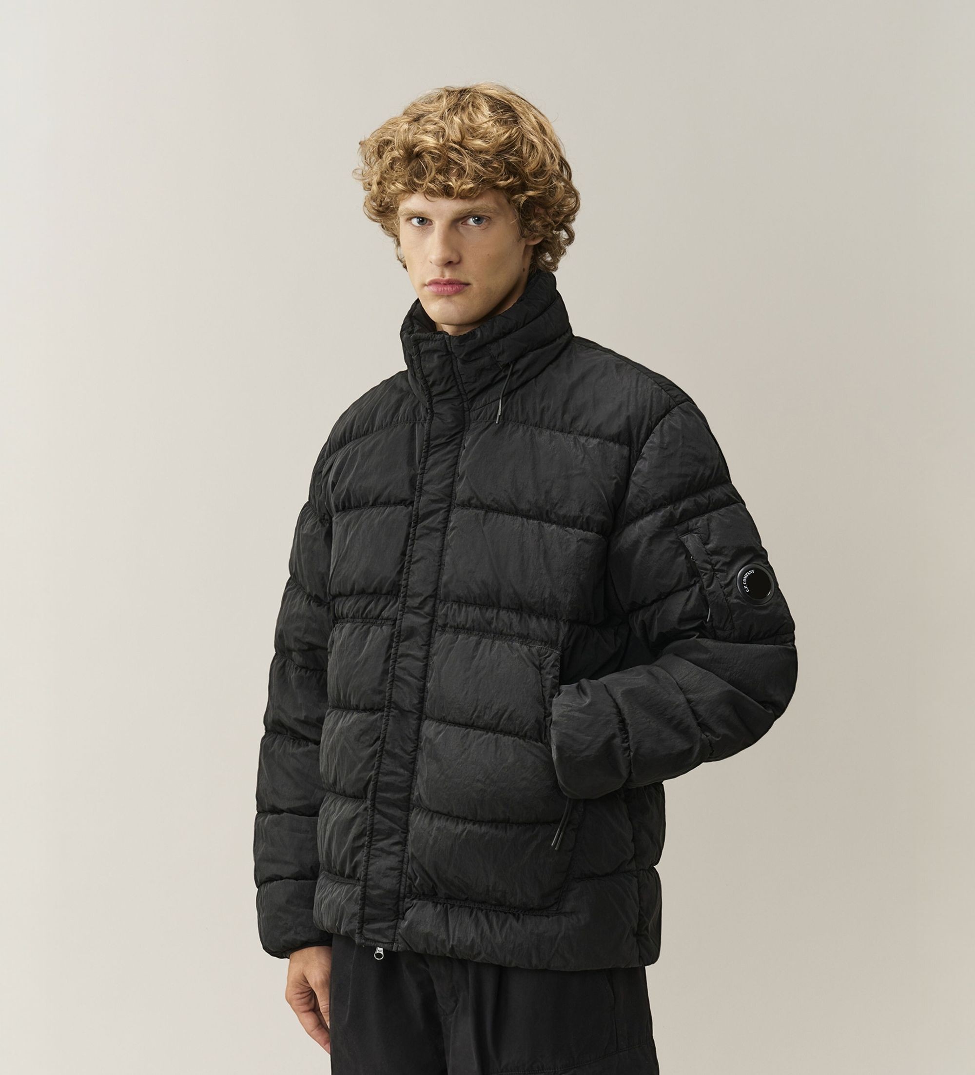 C.P. Company für Herren. 21CMOW012A005904G Chrome Jacke schwarz (M), Lässig, Polyamid