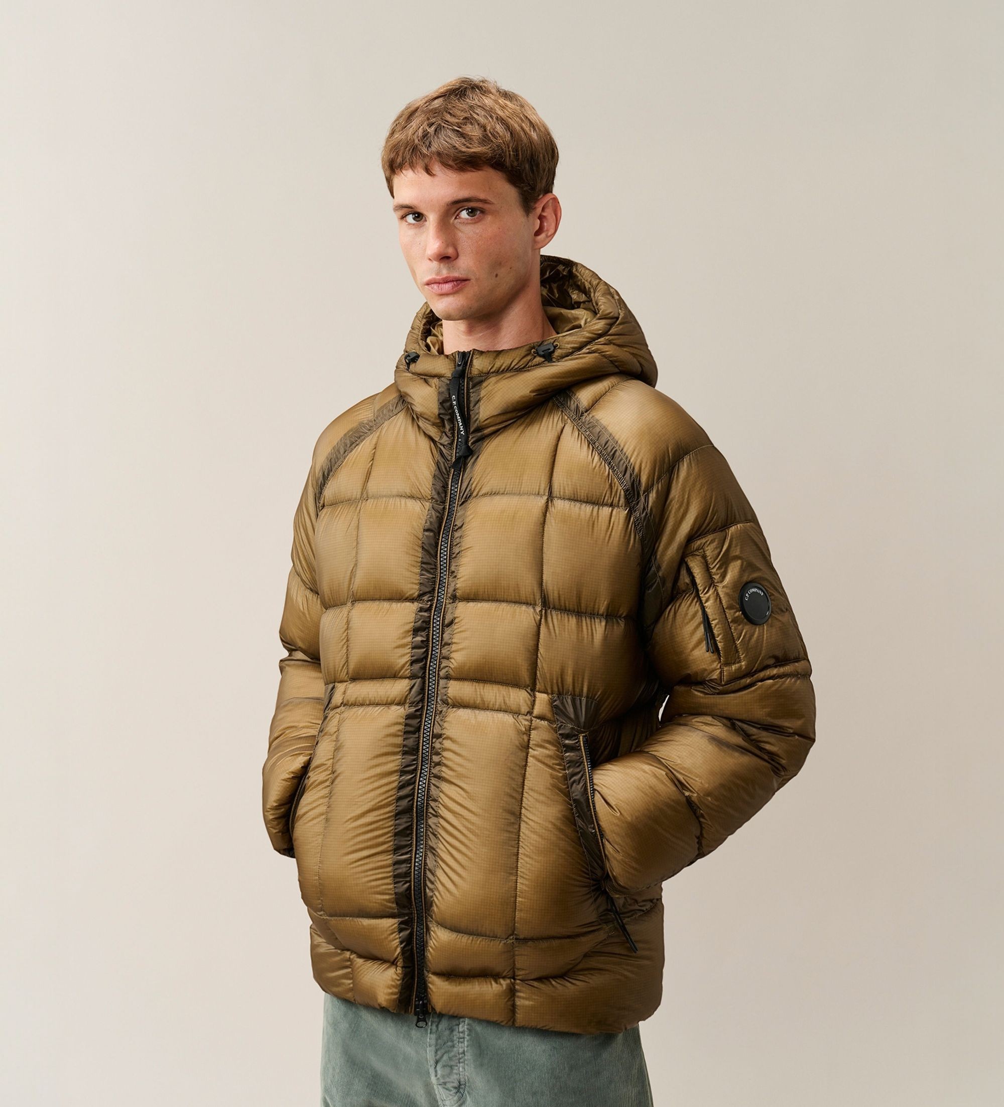 C.P. Company für Herren. 21CMOW702A110416A Braune halbe Jacke (M), Lässig, Polyamid