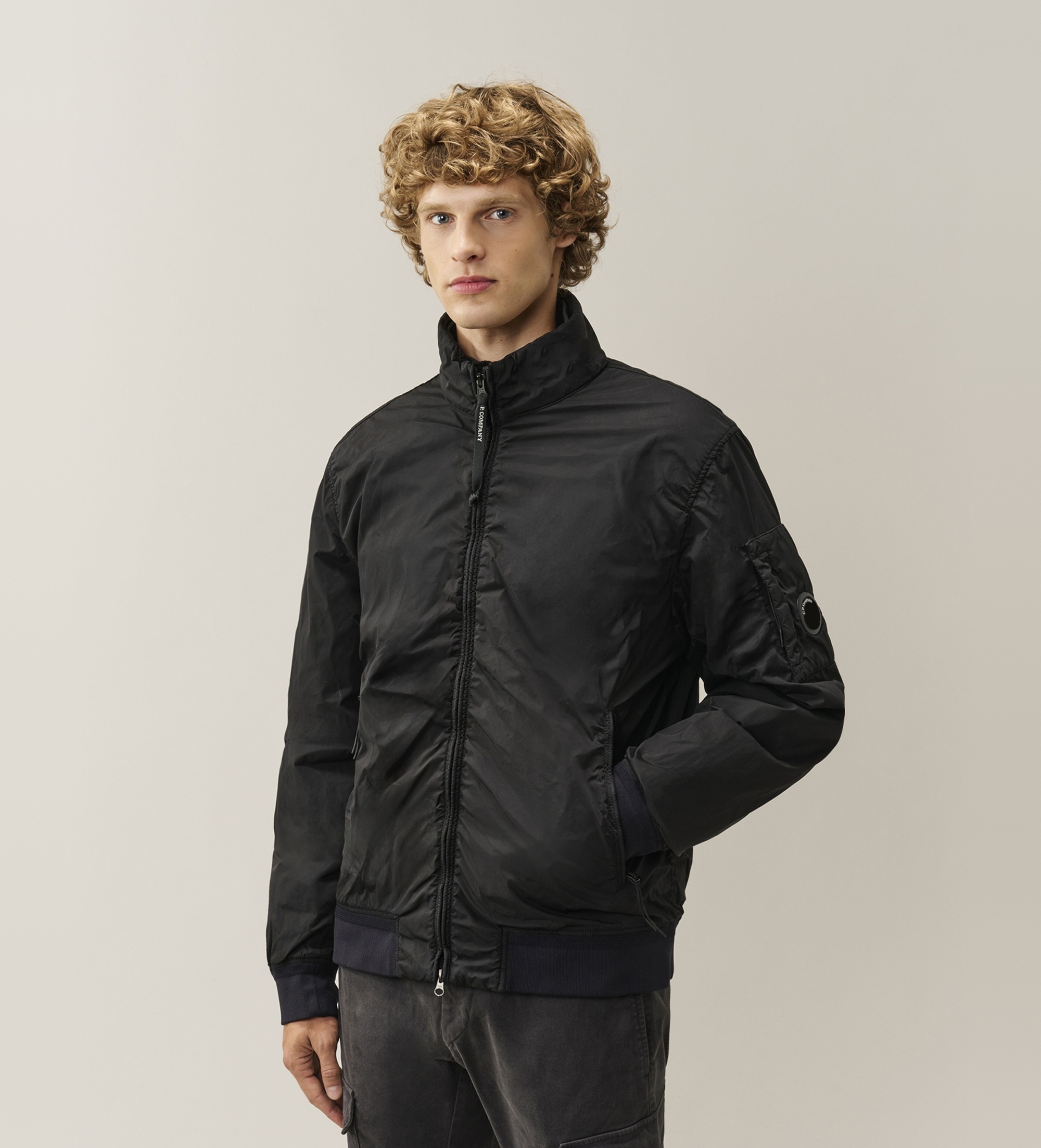 C.P. Company für Herren. 21CMOW255A005864G Jacke Nycra schwarz (M), Lässig, Polyamid