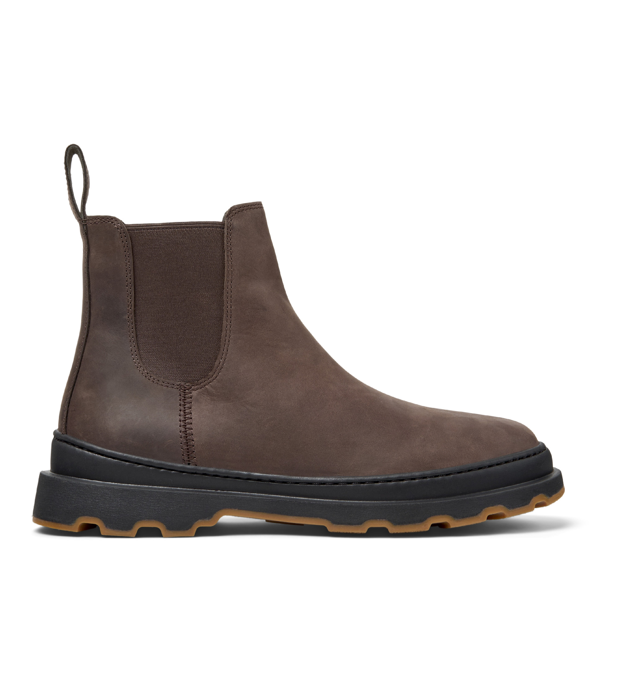 Campervoor mannen. K300534-002 Bruine Brutus Leren Enkellaarsjes (40), Leer, Plat, Geen, Casual