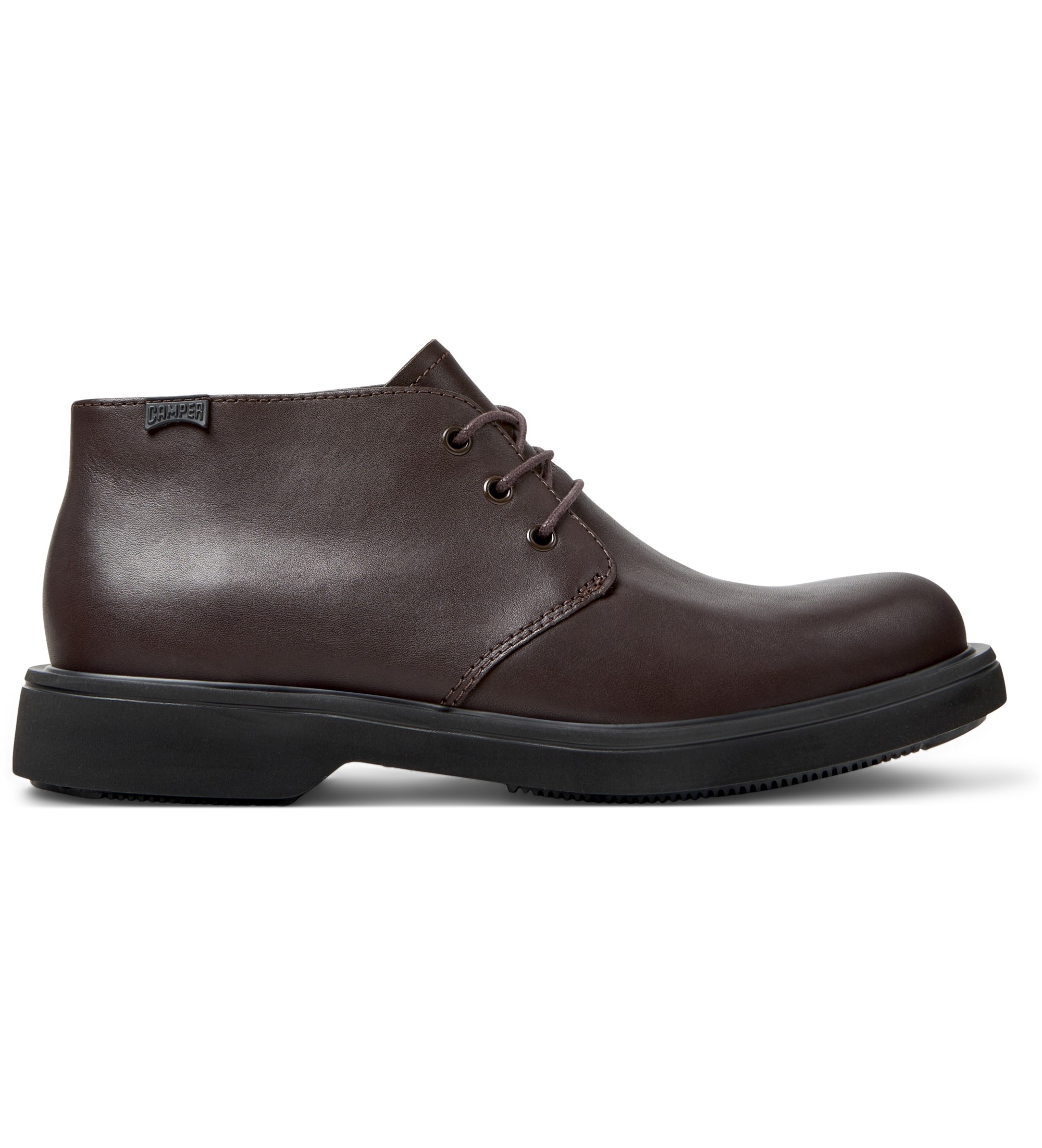 Camper für Herren. K300513-005 Norman braune Lederschuhe (43), Wohnung, Schnürsenkel, Lässig