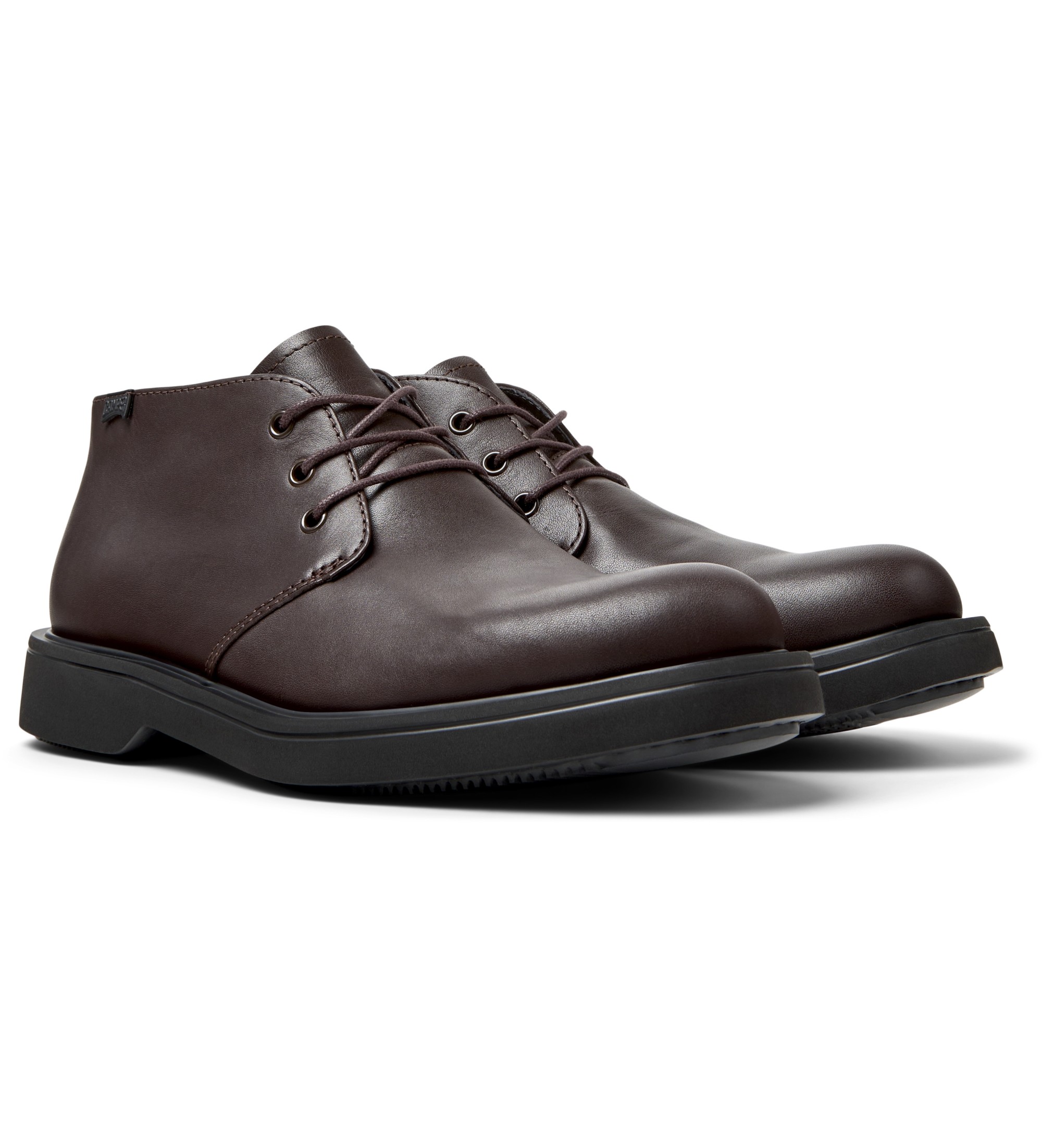 Camper pour homme. K300513-005 Chaussures en cuir marron de Norman (40), Plat, Lacets, Casuel