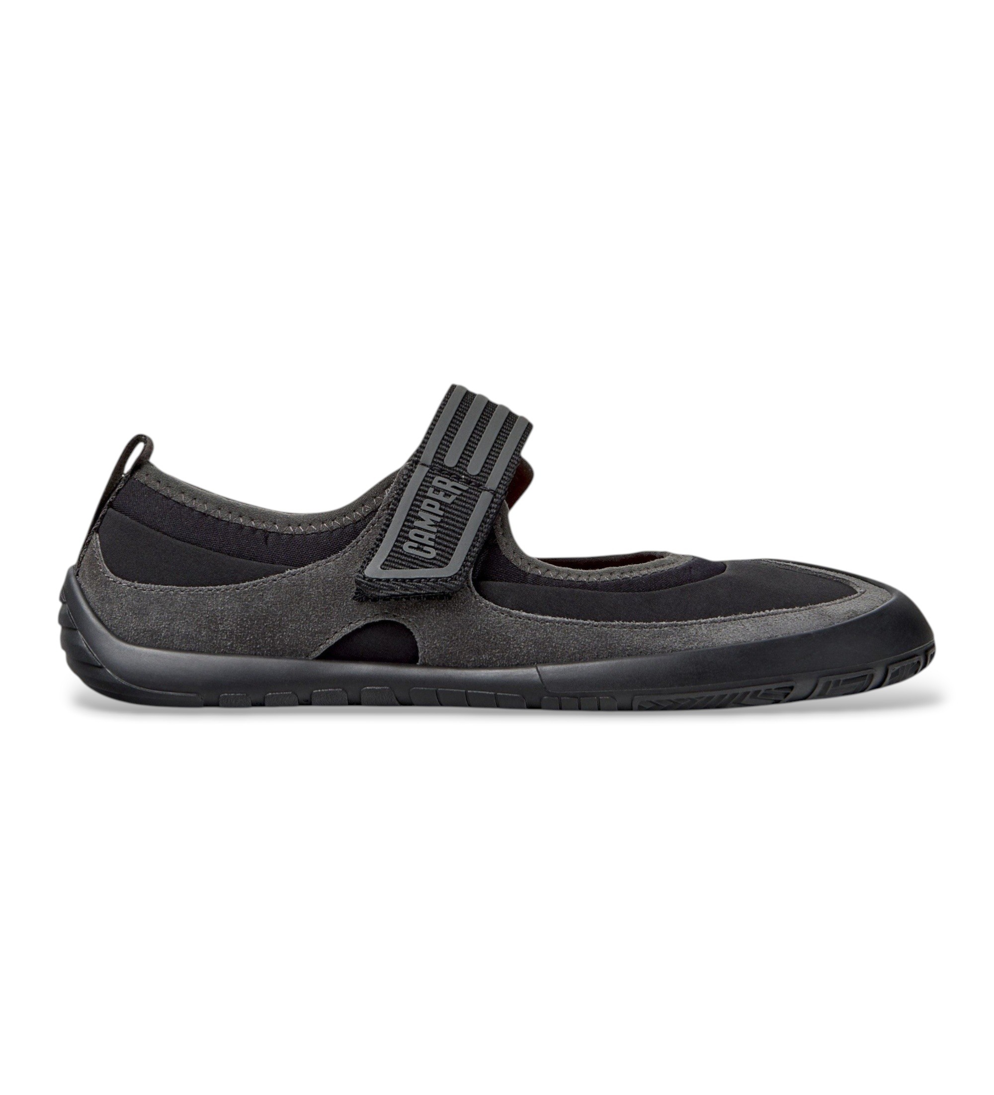 Camper für Damen. K201987-001 Peu Path+ black ballet flats (41), Schwarz, Wohnung, Klettverschluss, Lässig, Recyceltes Polyester