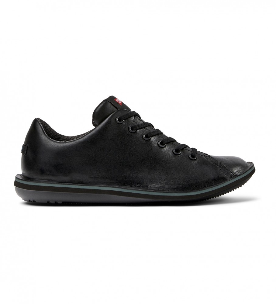 Campervoor mannen. 18648-069 Kever leren schoenen zwart (40), Leer, Plat, Veters, Casual