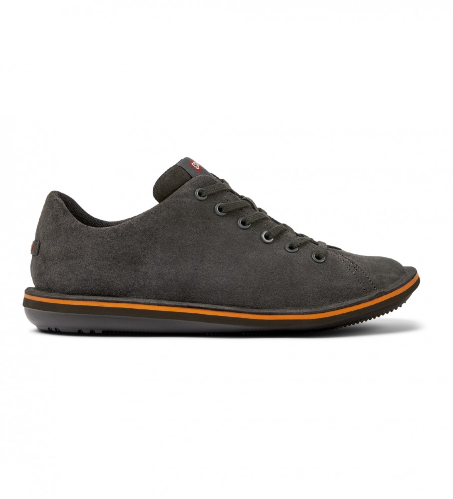 Campervoor mannen. 18648-071 Kever grijze leren schoenen (40), Leer, 1 tot 3 cm, Veters, Casual, Grijs