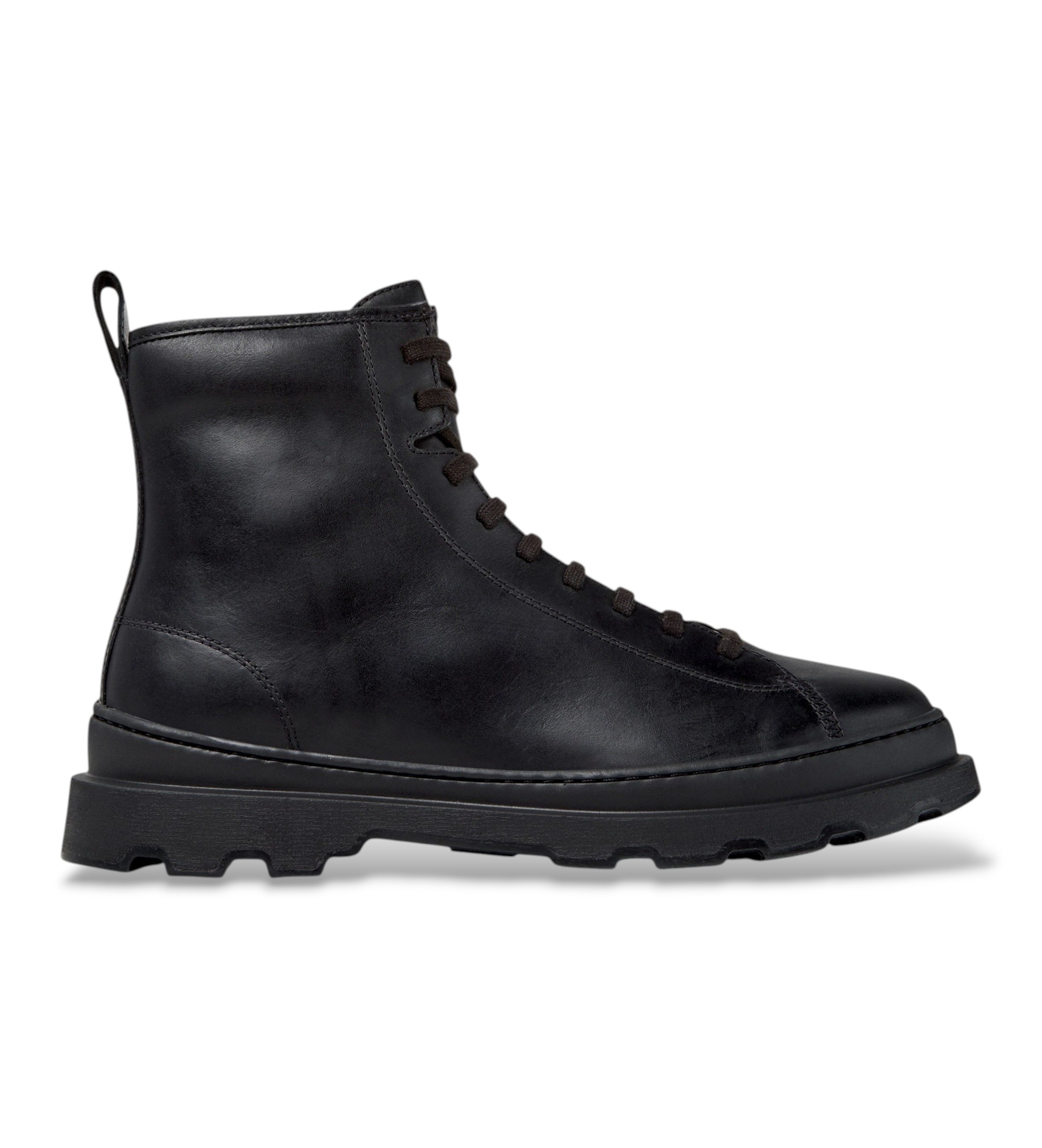 Camper für Herren. K300533-001 Brutus+ black leather ankle boots (42), Leder, Schwarz, Wohnung, Keine, Lässig