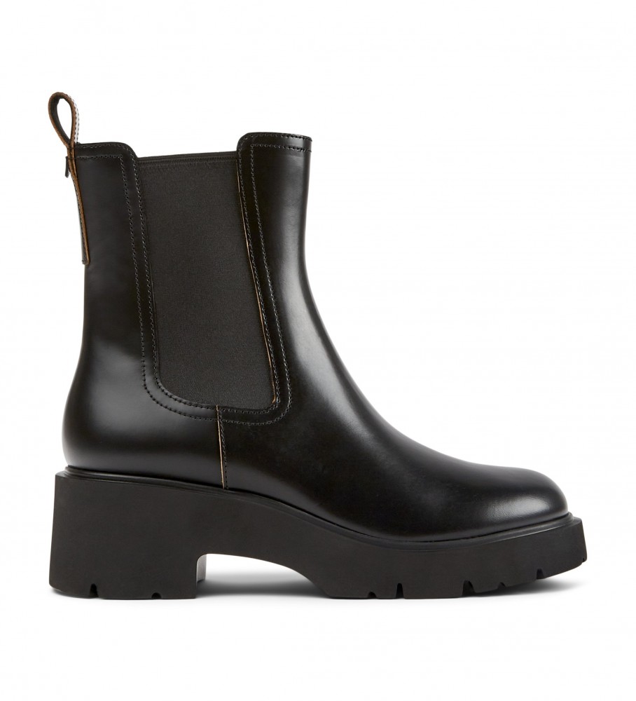 Camper für Damen. K400575-001 Milah Stiefelette schwarz -H (40), Leder, 5 bis 8 cm, Keine, Lässig
