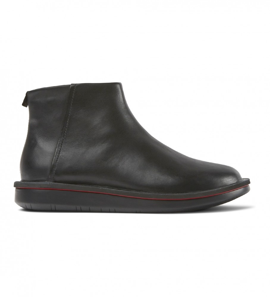 Campervoor vrouwen. K400391-001 Formiga leren enkellaarsjes zwart (35), Leer, Plat, 1 tot 3 cm, Ritssluiting, Casual