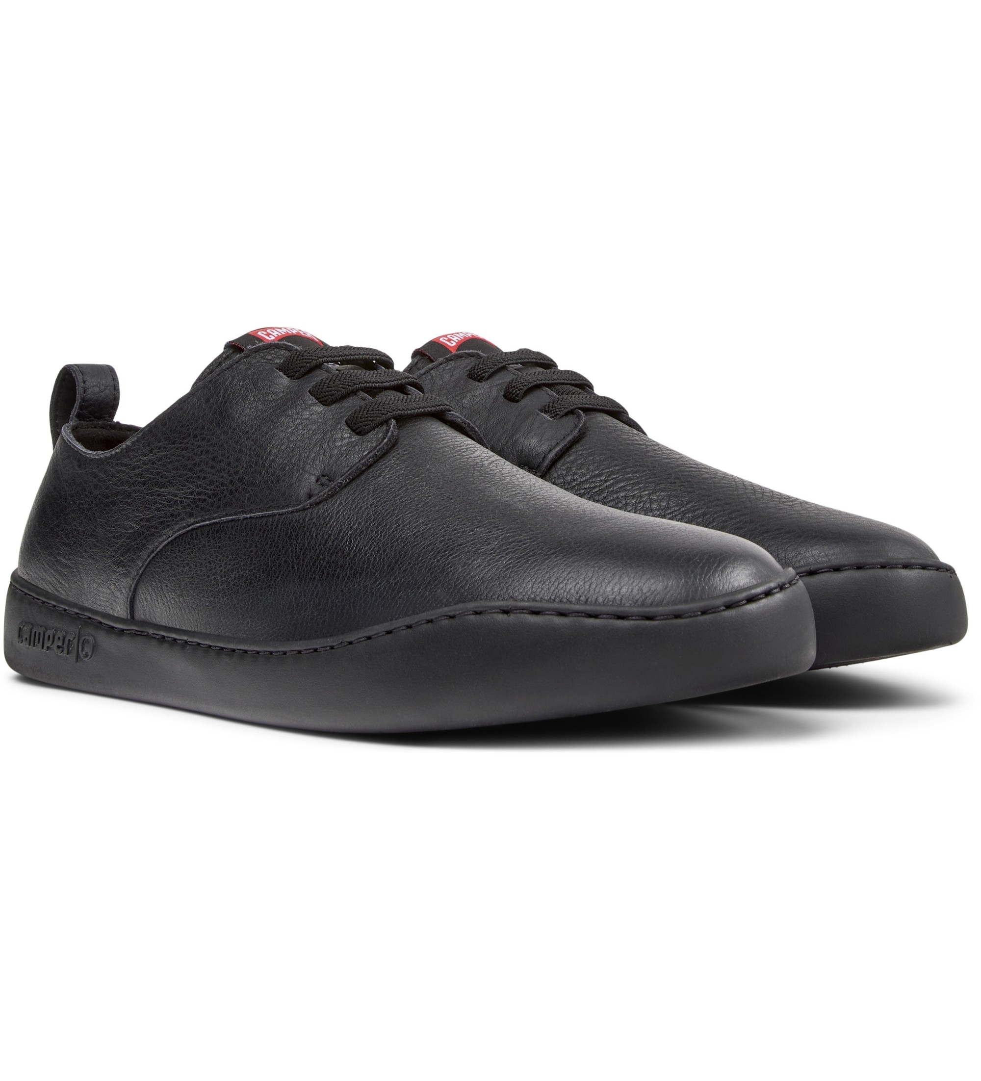 Campervoor mannen. K100977-004 Peu Touring leren schoenen zwart (40), Leer, Plat, Veters, Casual